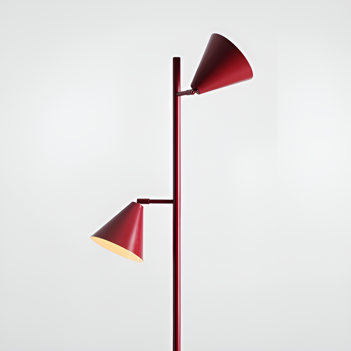 Duo red floor lamp