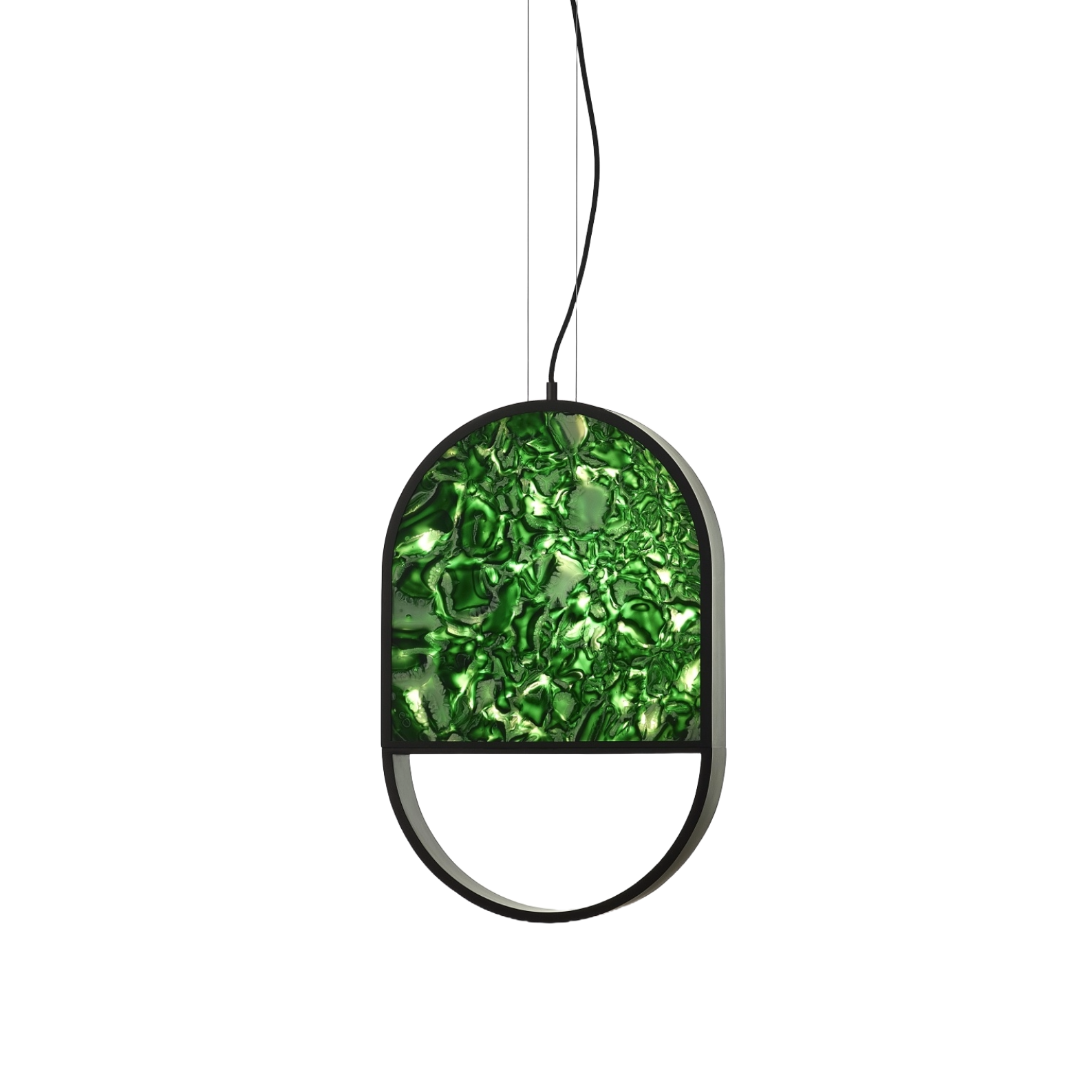 Závesná lampa GEOMETRIC OVAL 2/3 sklo lesklé Brokisglass