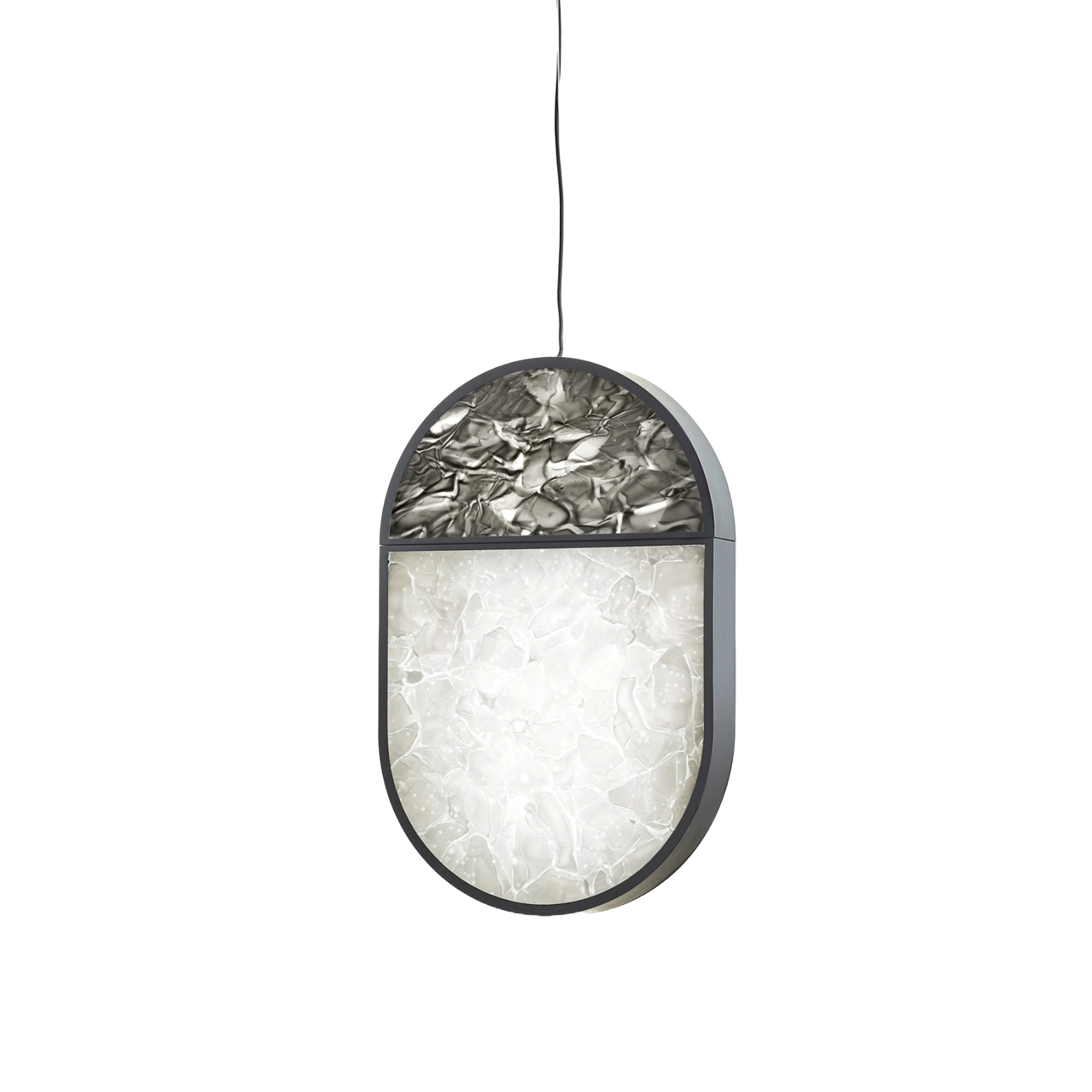 Závesná lampa GEOMETRIC OVAL 1/3 sklo lesklé Brokisglass