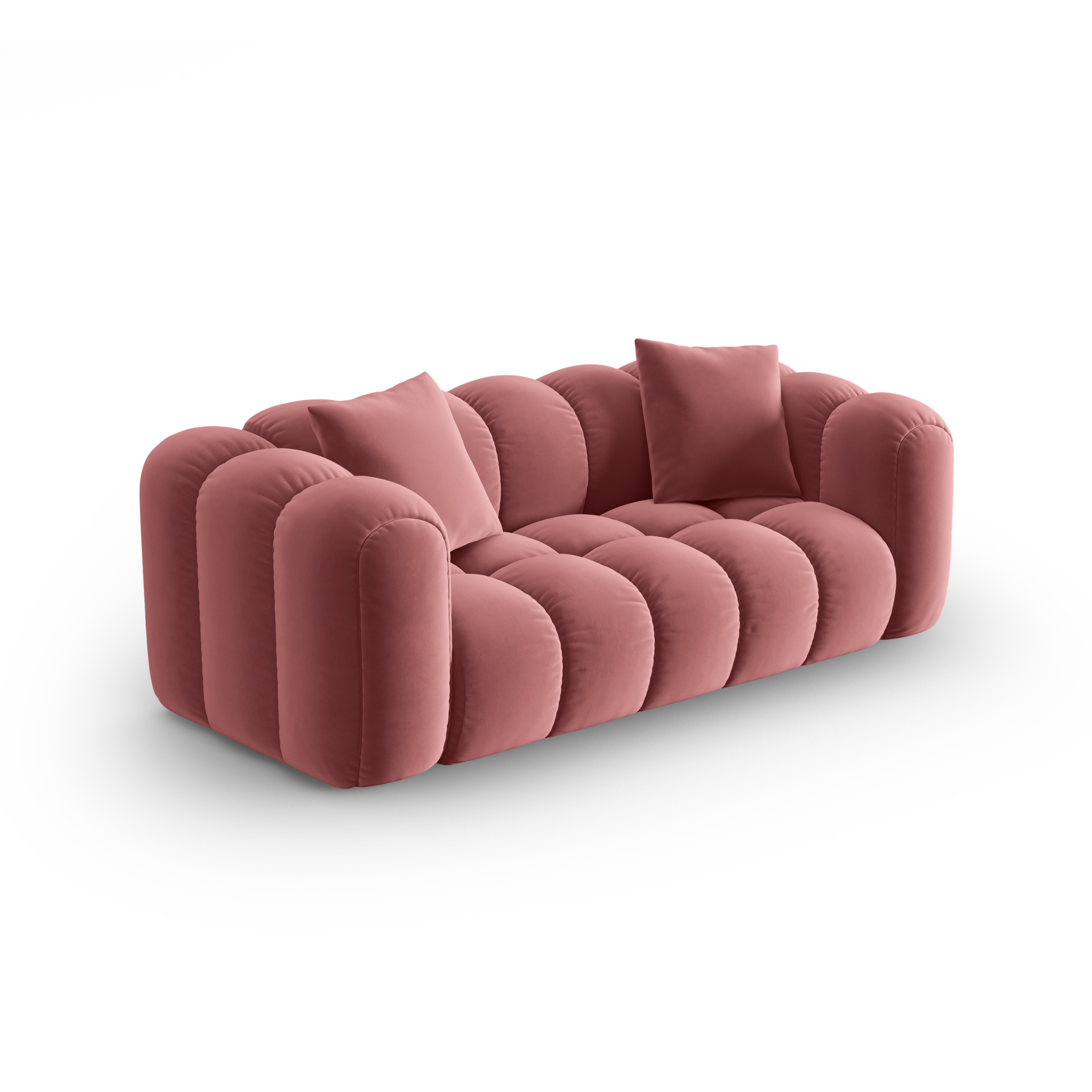 ASTRO pink velvet 3-seater sofa