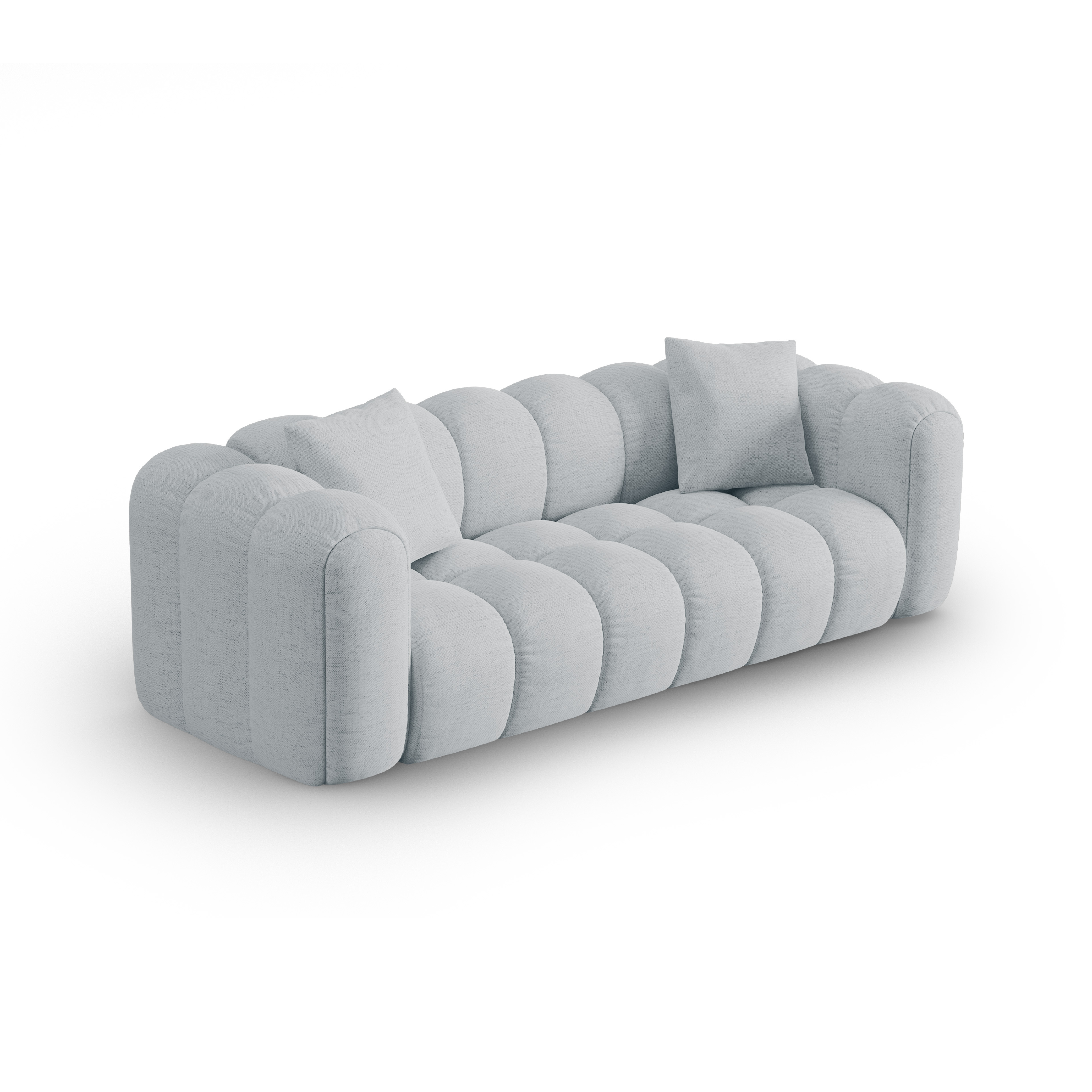 4-seater ASTRO sofa light gray chenille