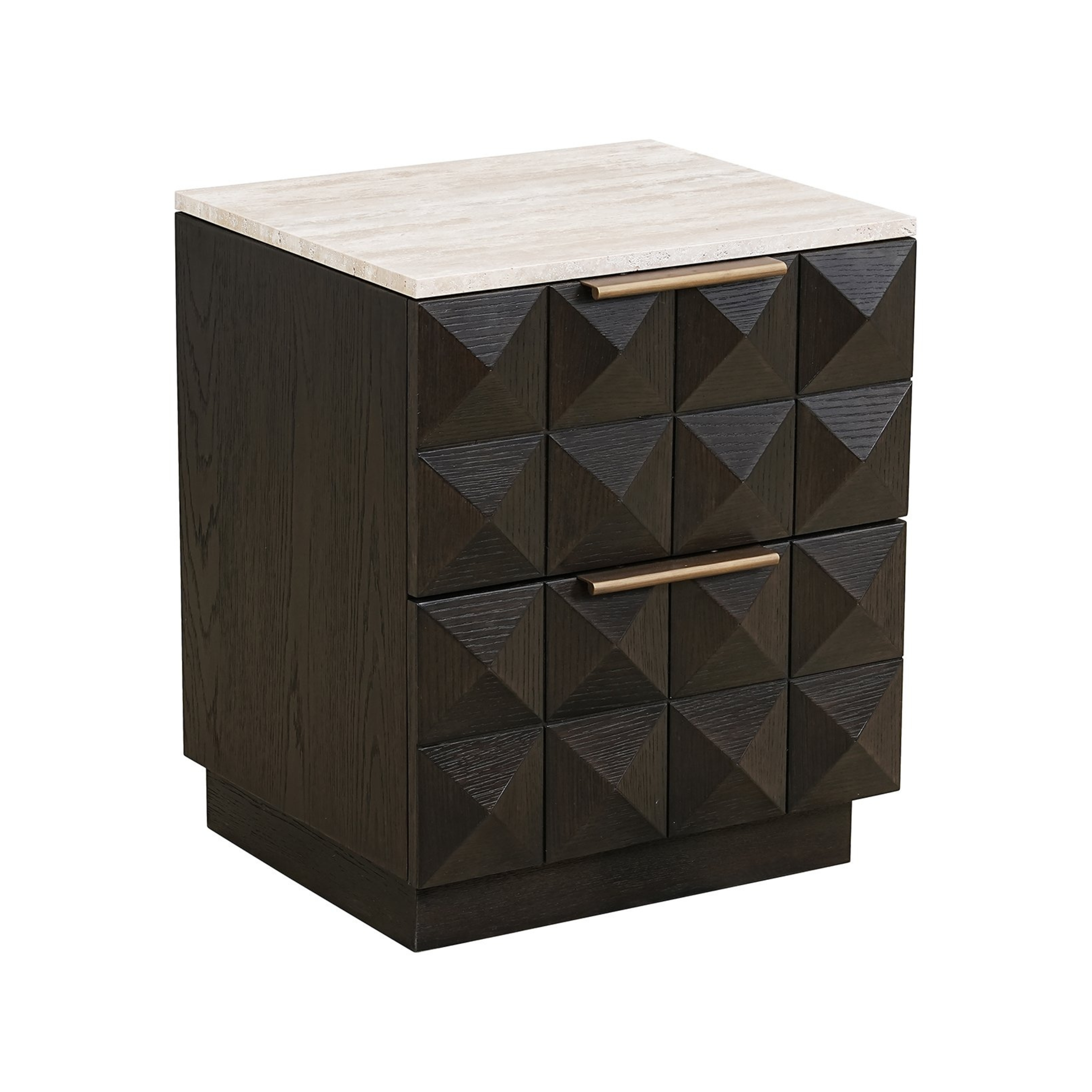 CLAREMONT nightstand brown with beige top