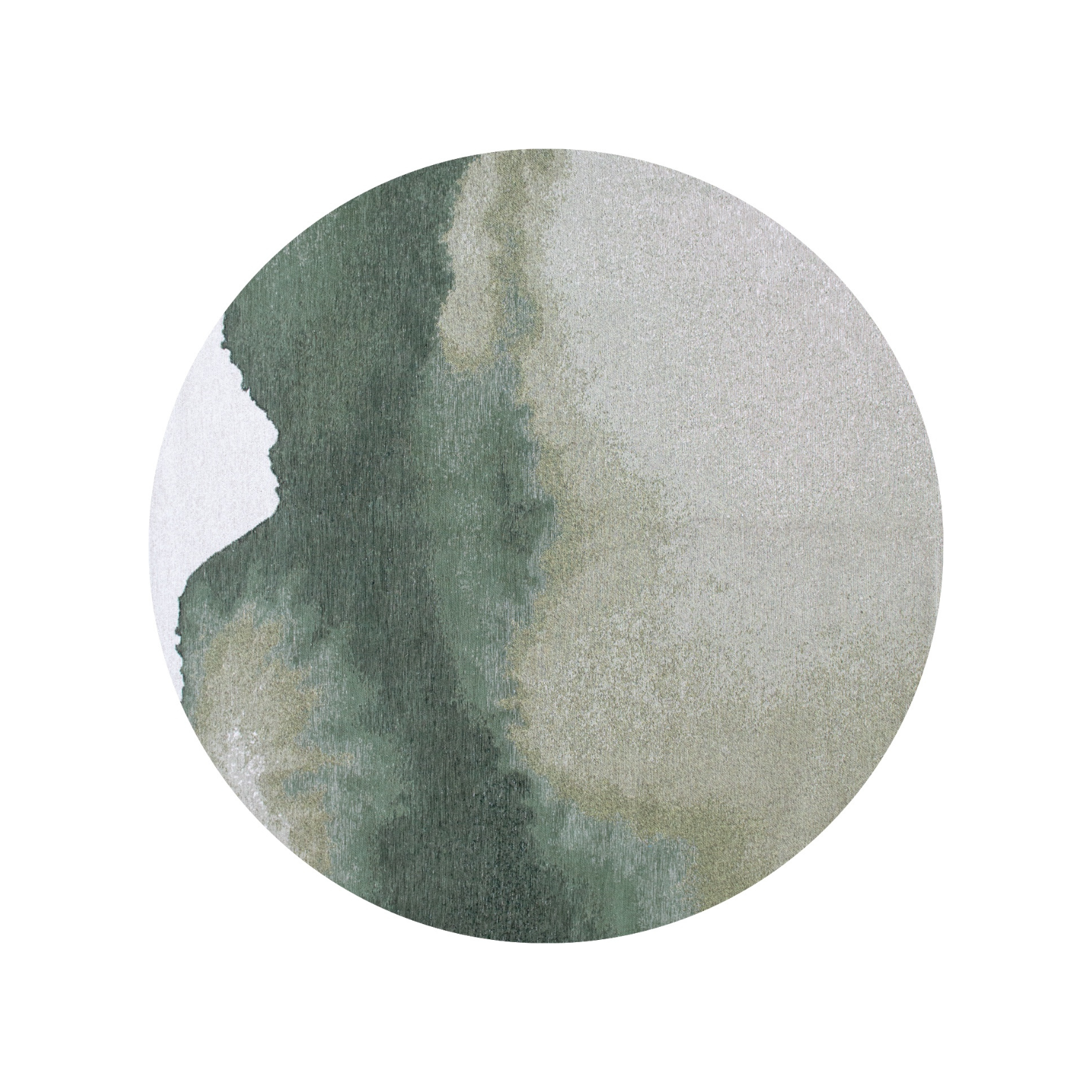 Kruhový koberec LAGOON PALM ZELENÝ