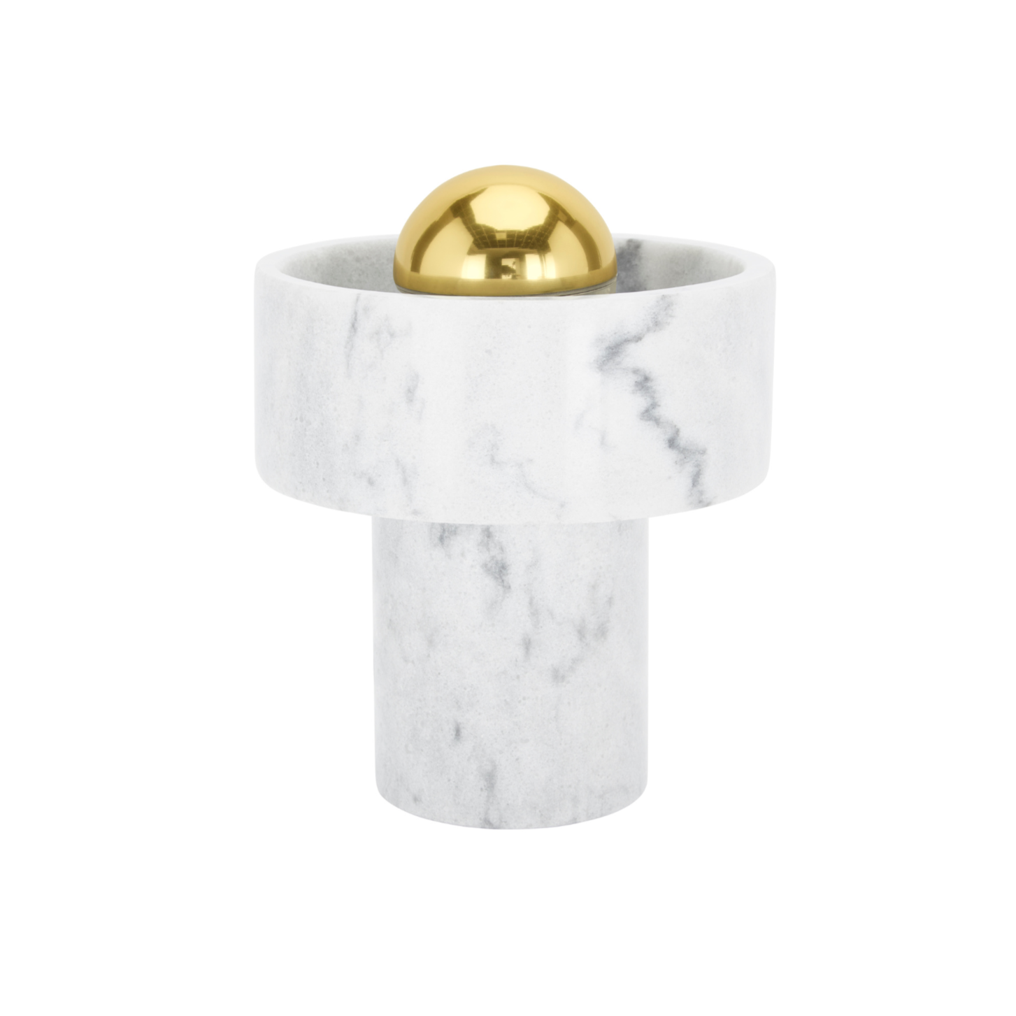 Prenosná lampa STONE mramor so zlatým povrchom