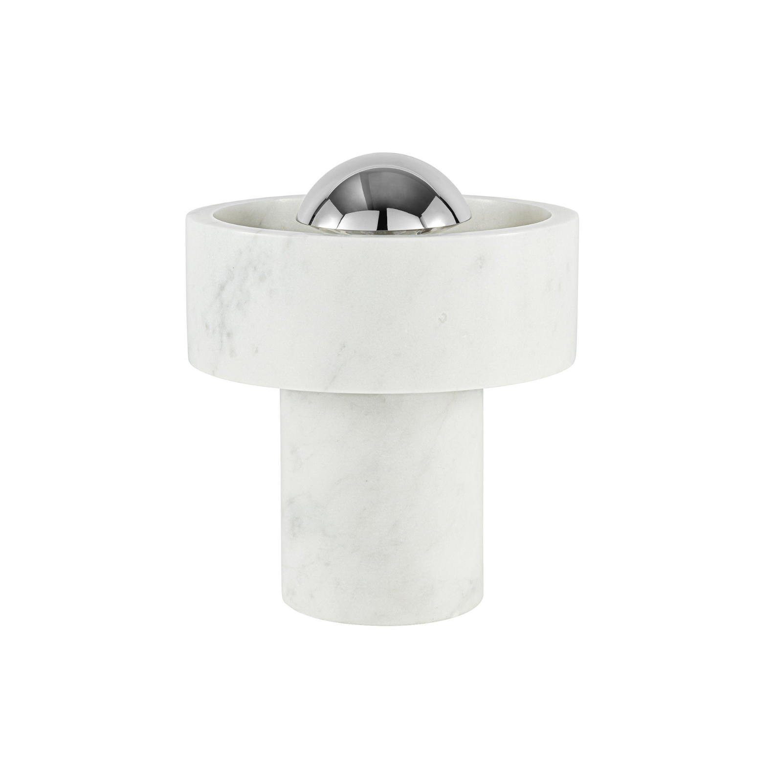 Prenosná lampa STONE mramor so strieborným povrchom