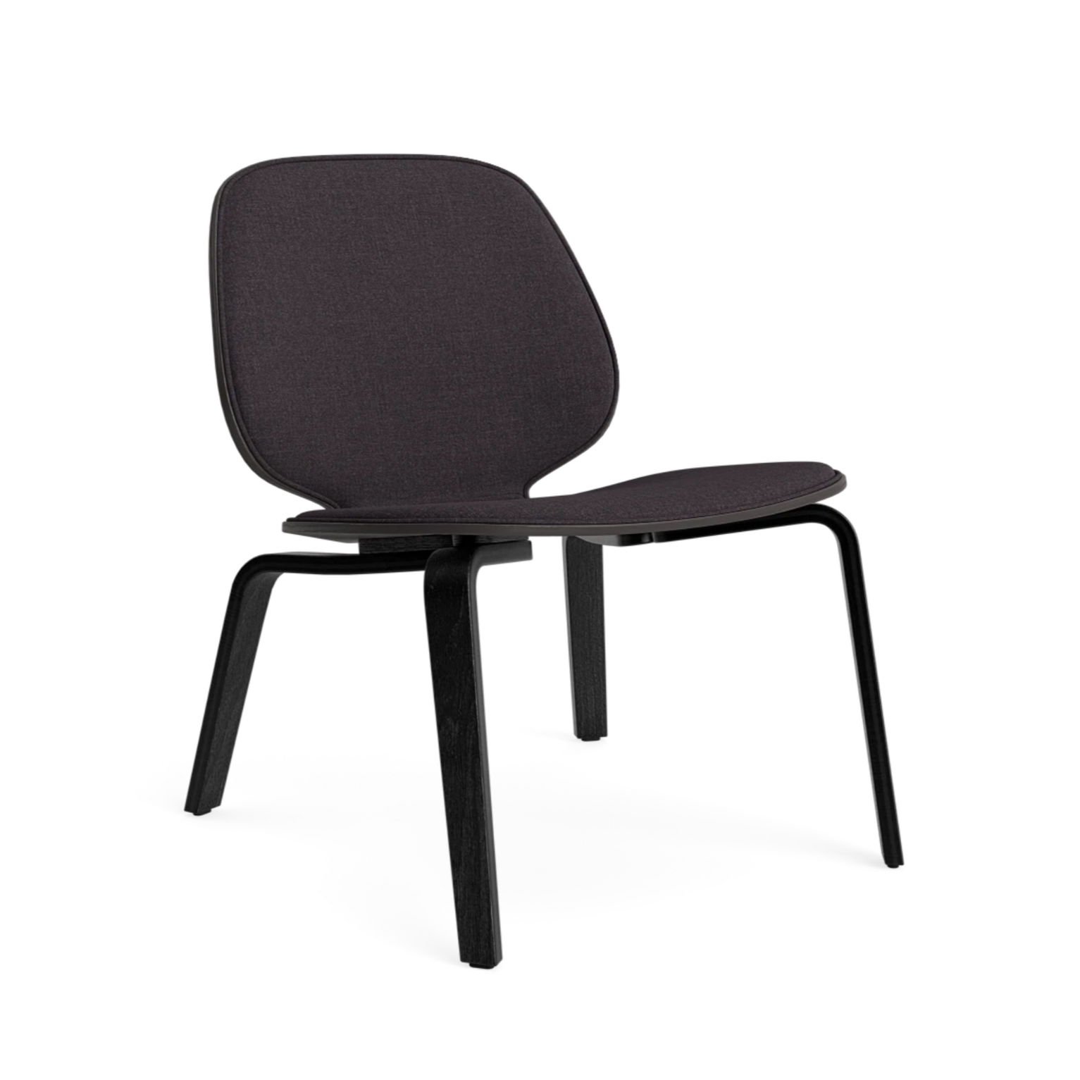 Čalúnené kreslo MY FRONT čierne jaseňové dyha