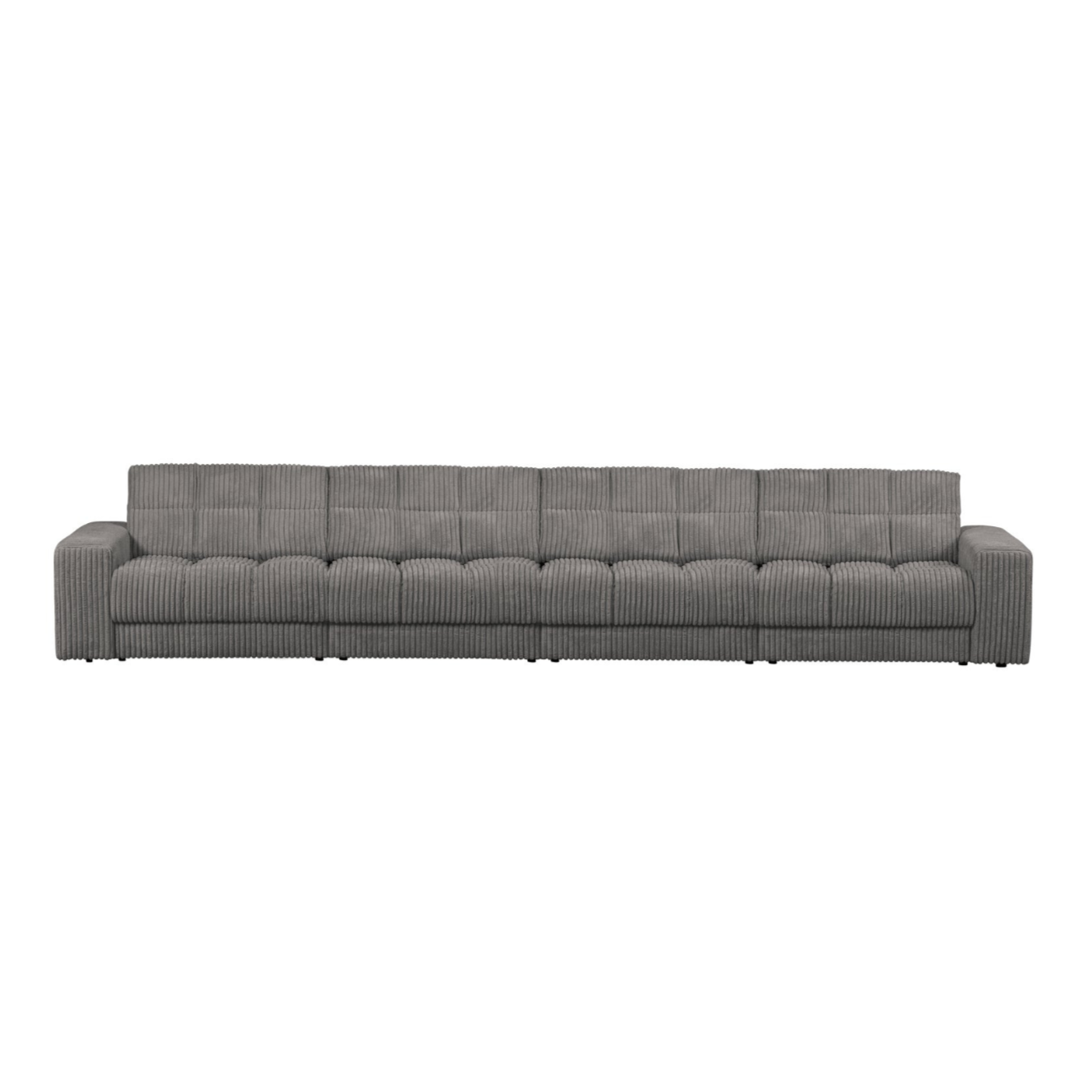 Second date 4-person sofa gray corduroy