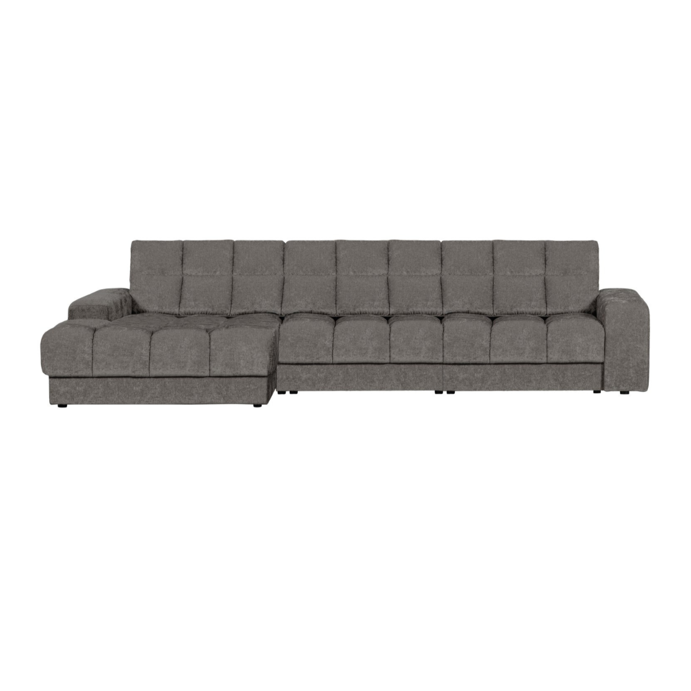 Left-sided corner sofa SECOND DATE mouse gray