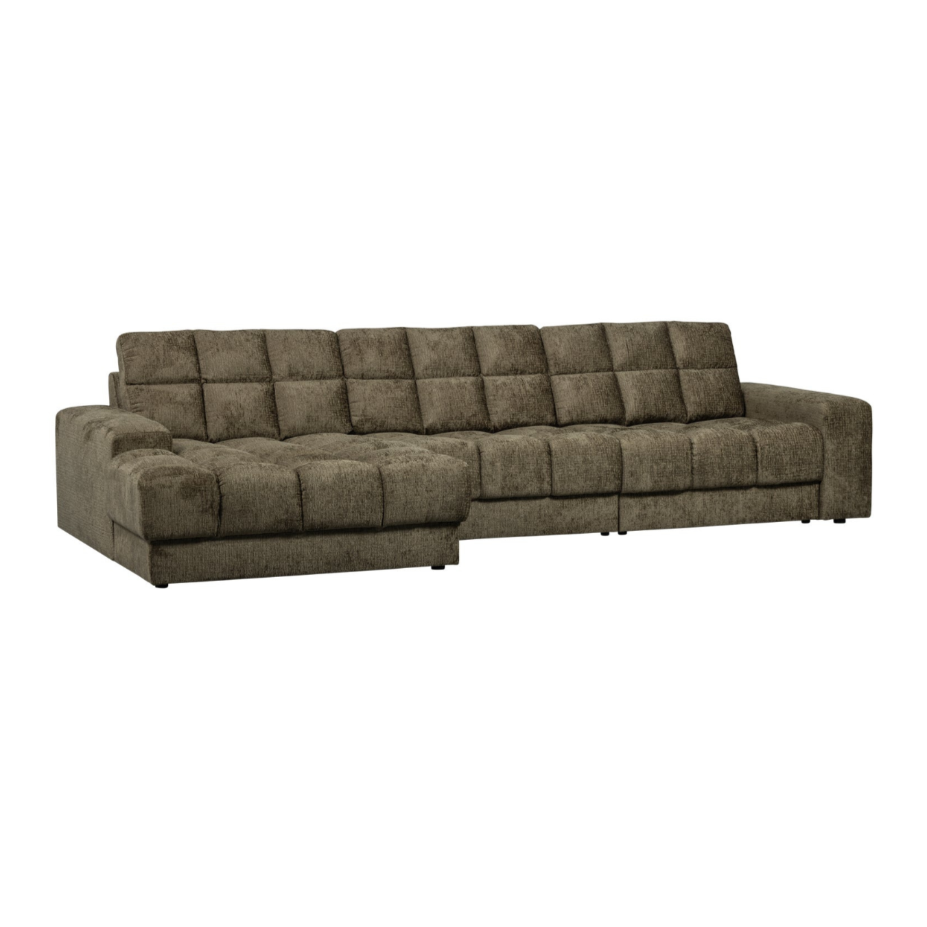 Left-sided Corner Sofa SECOND DATE - BONSAI Velvet