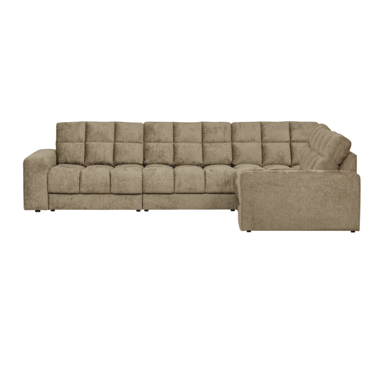 Right-facing corner sofa SECOND DATE - WHEATFIELD velvet