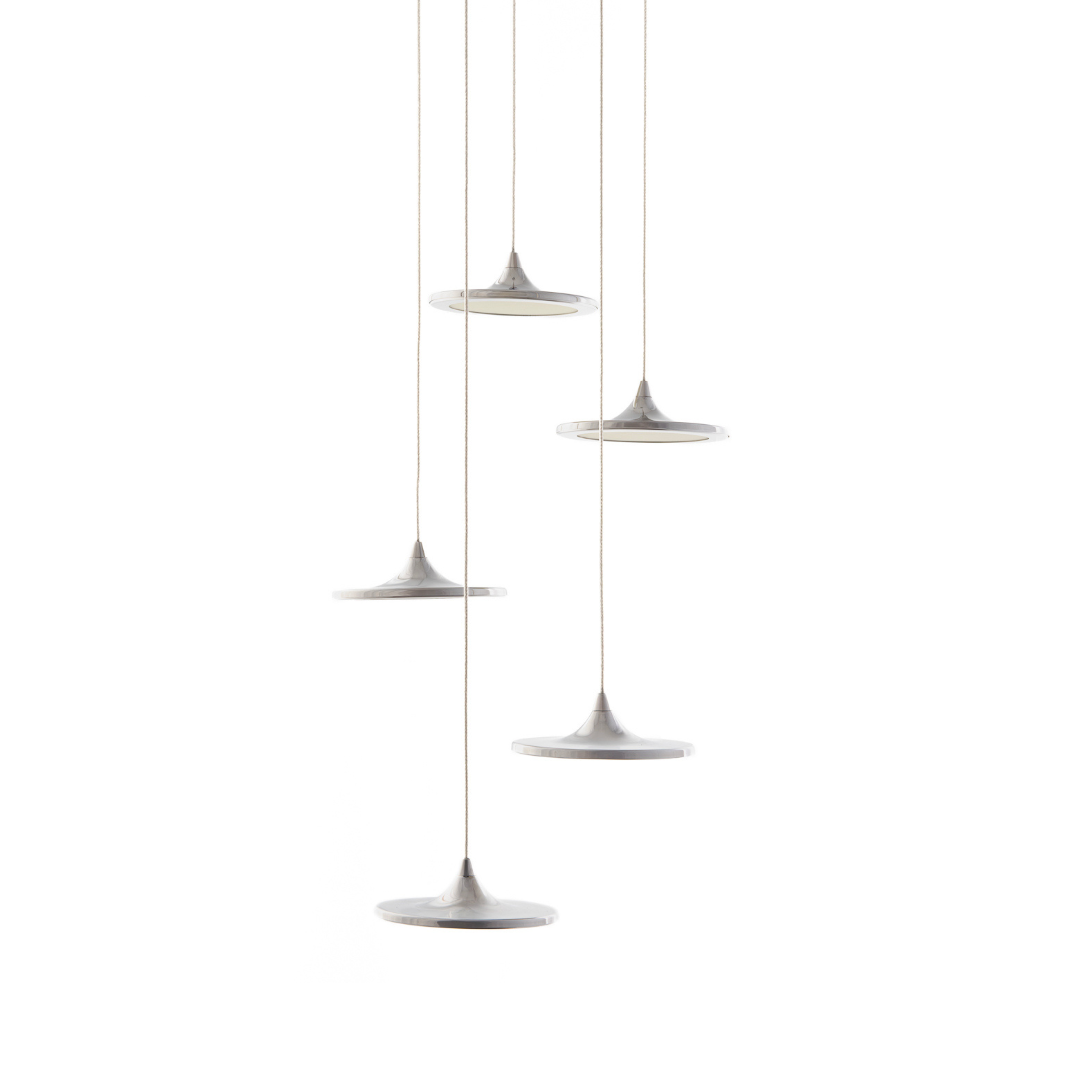 LUNA inox pendant lamp set