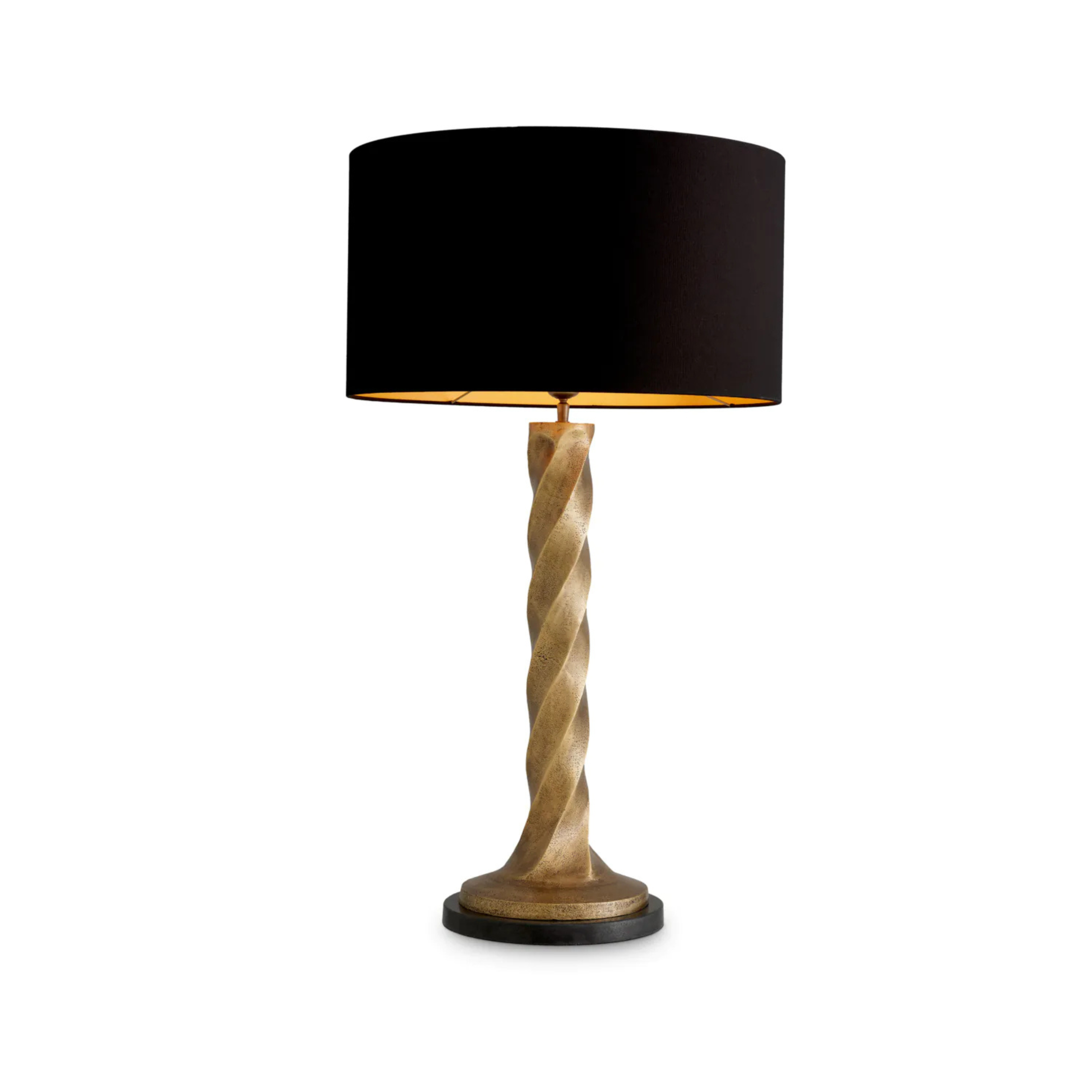 COSTANZA table lamp in antique gold with a granite base