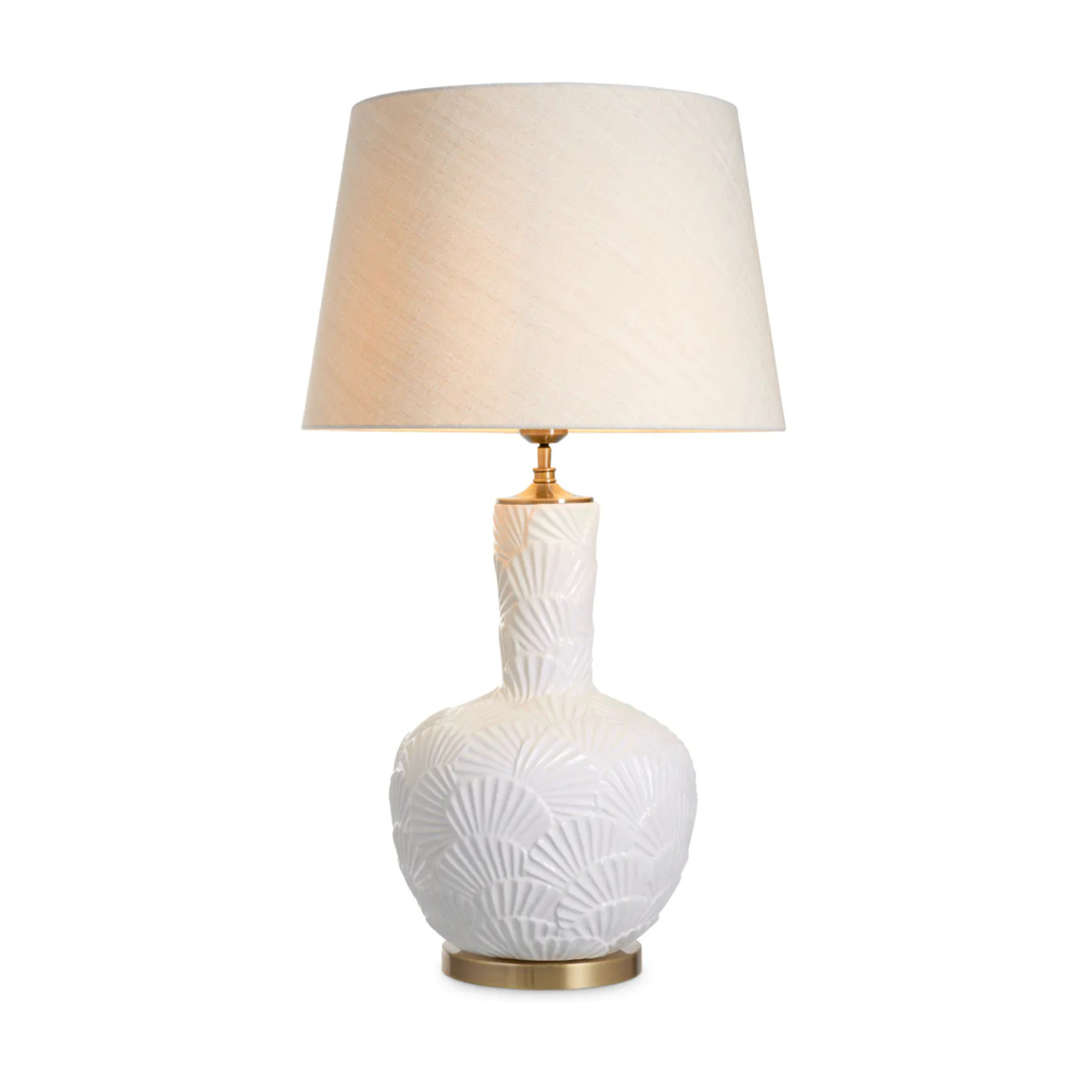Stolná lampa ANDORRA zlomená biela