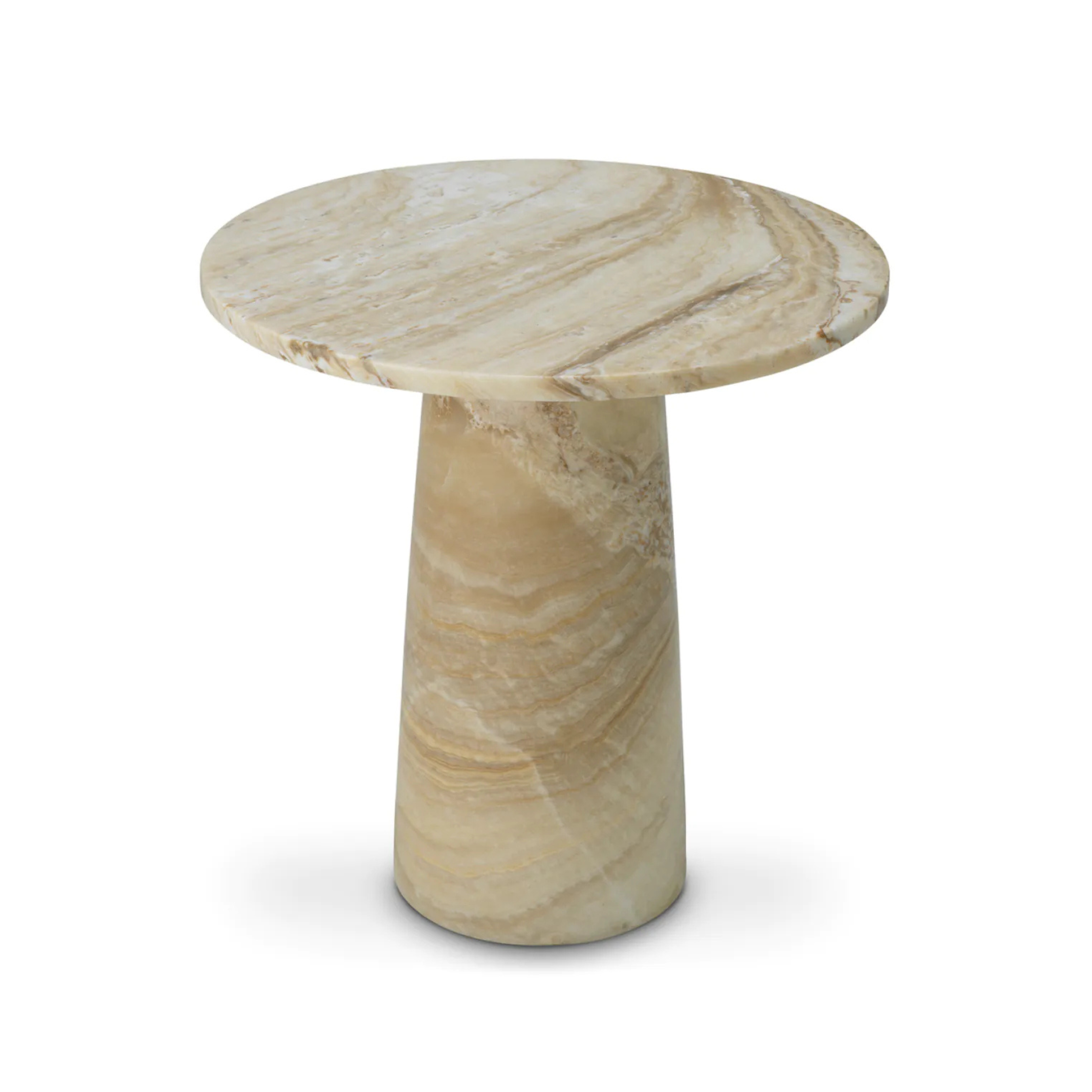 TERRY beige onyx side table