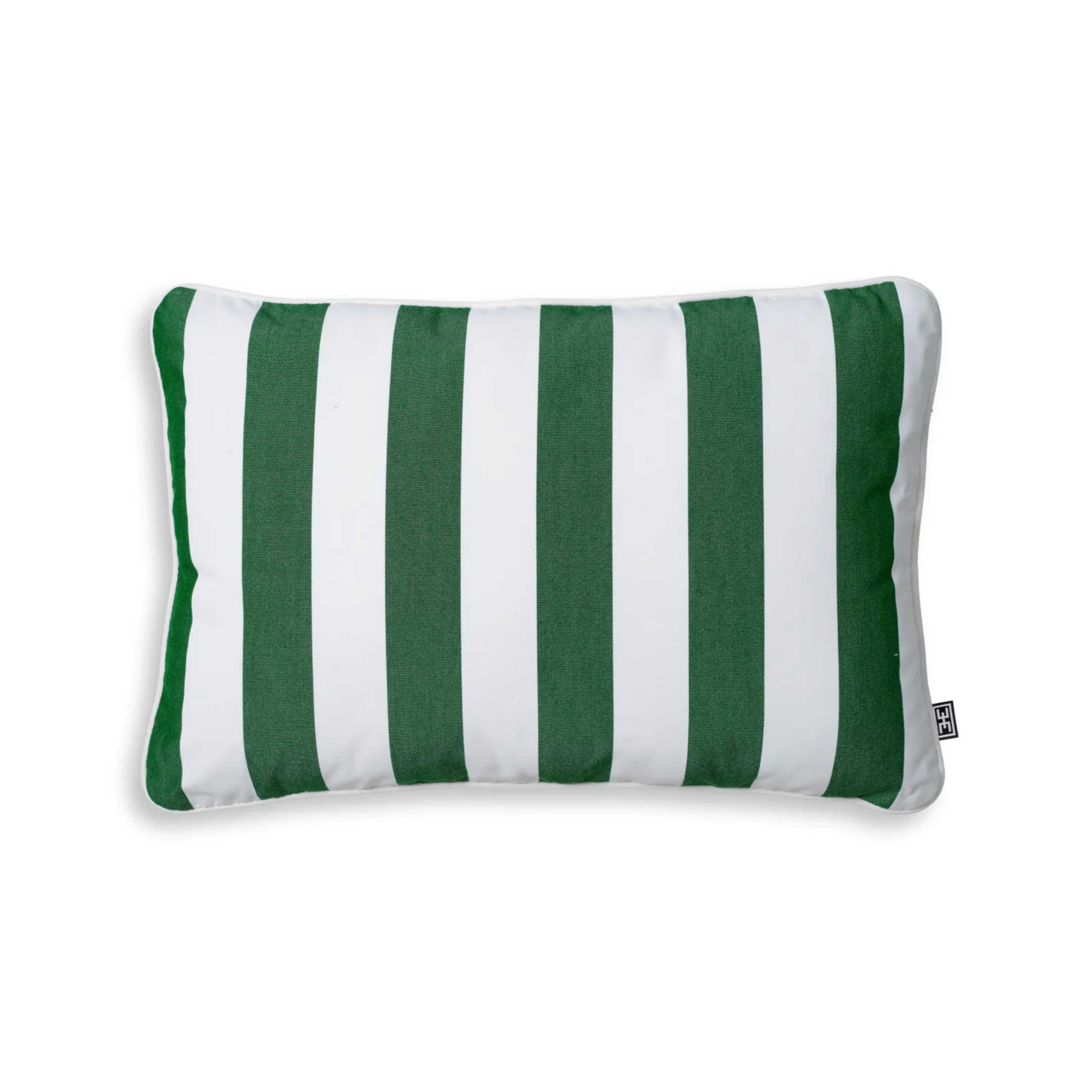 Rectangular garden cushion FLORENT green with white