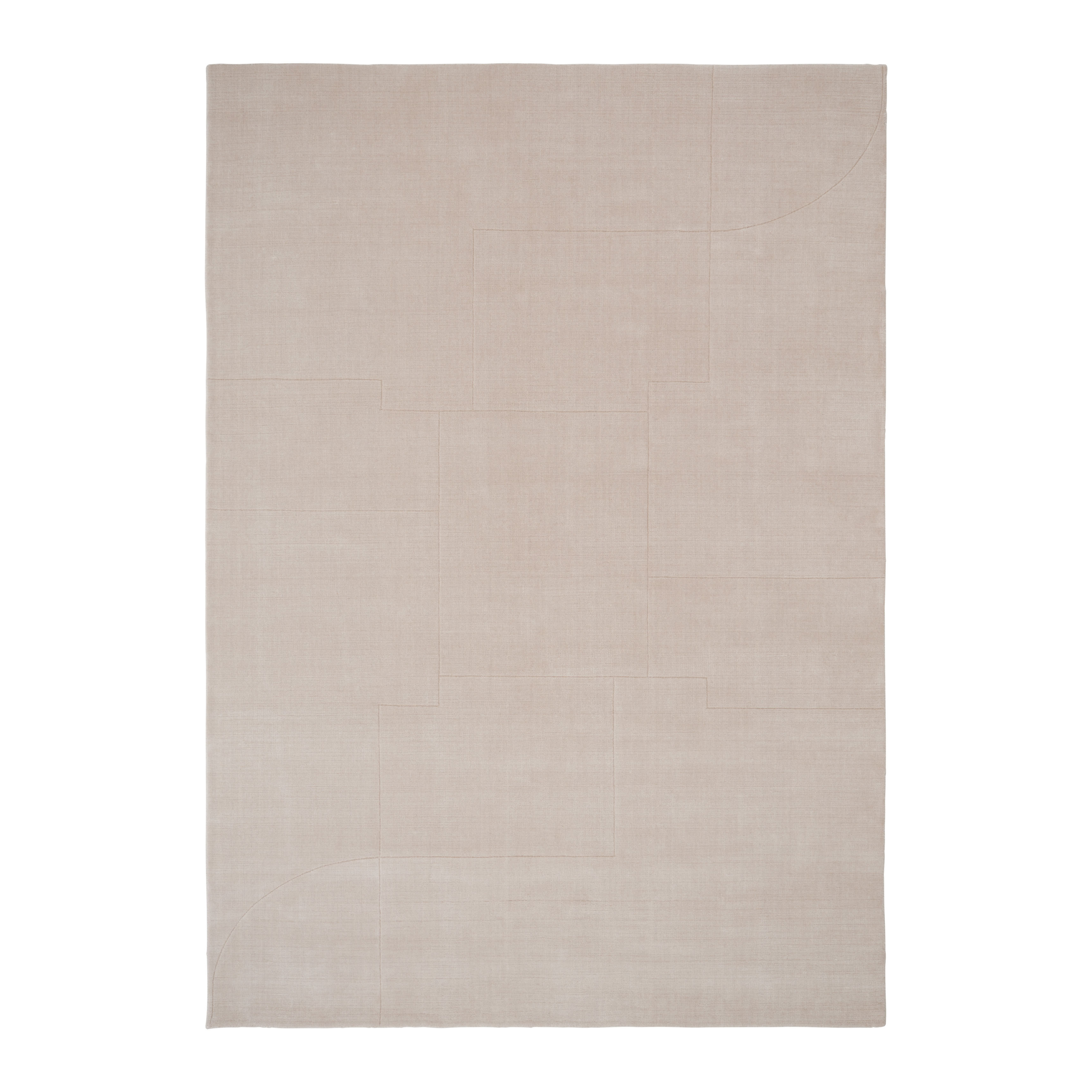 Geometric Maze Rug Beige