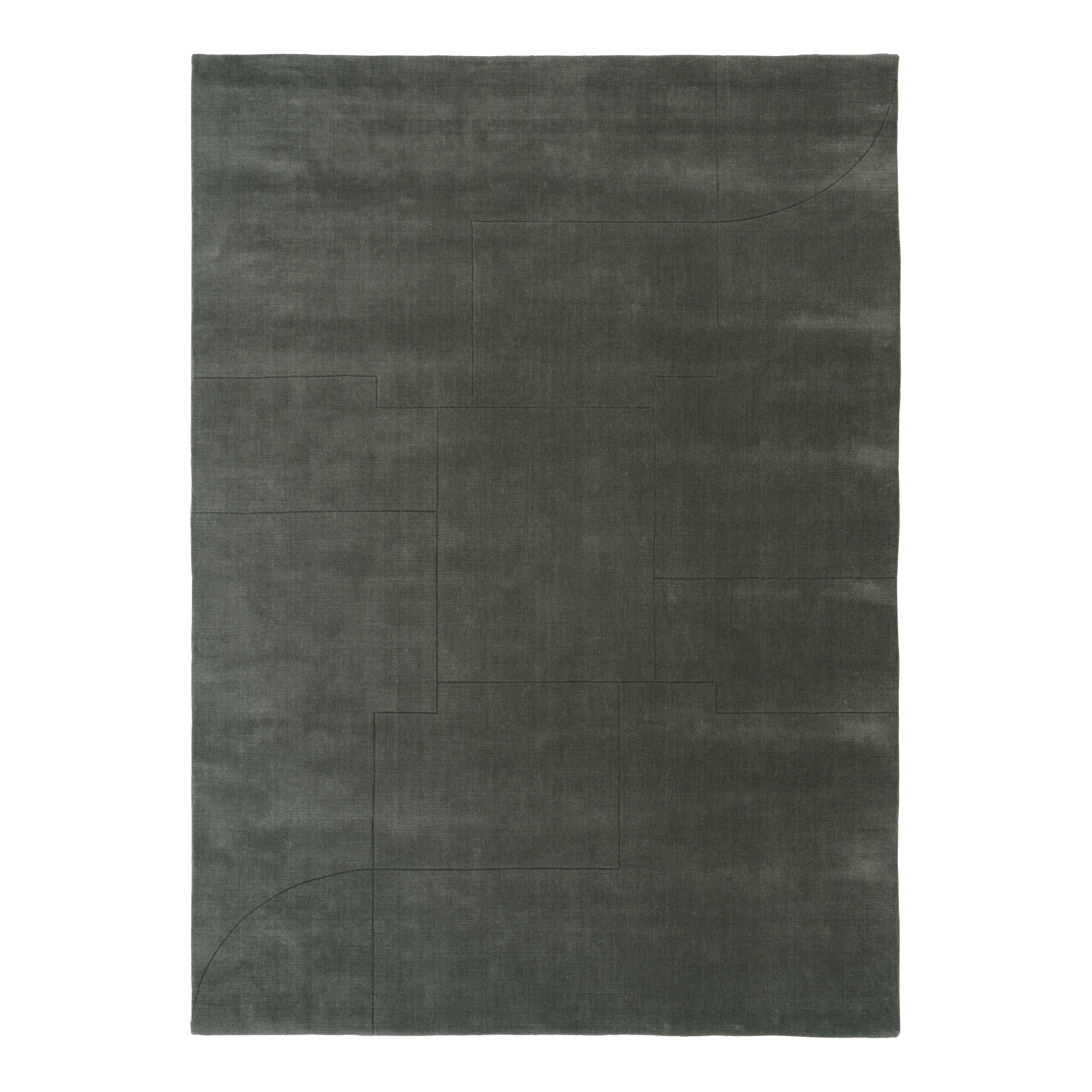 Koberec GEOMETRICKÝ BLUDISKO zelený mach