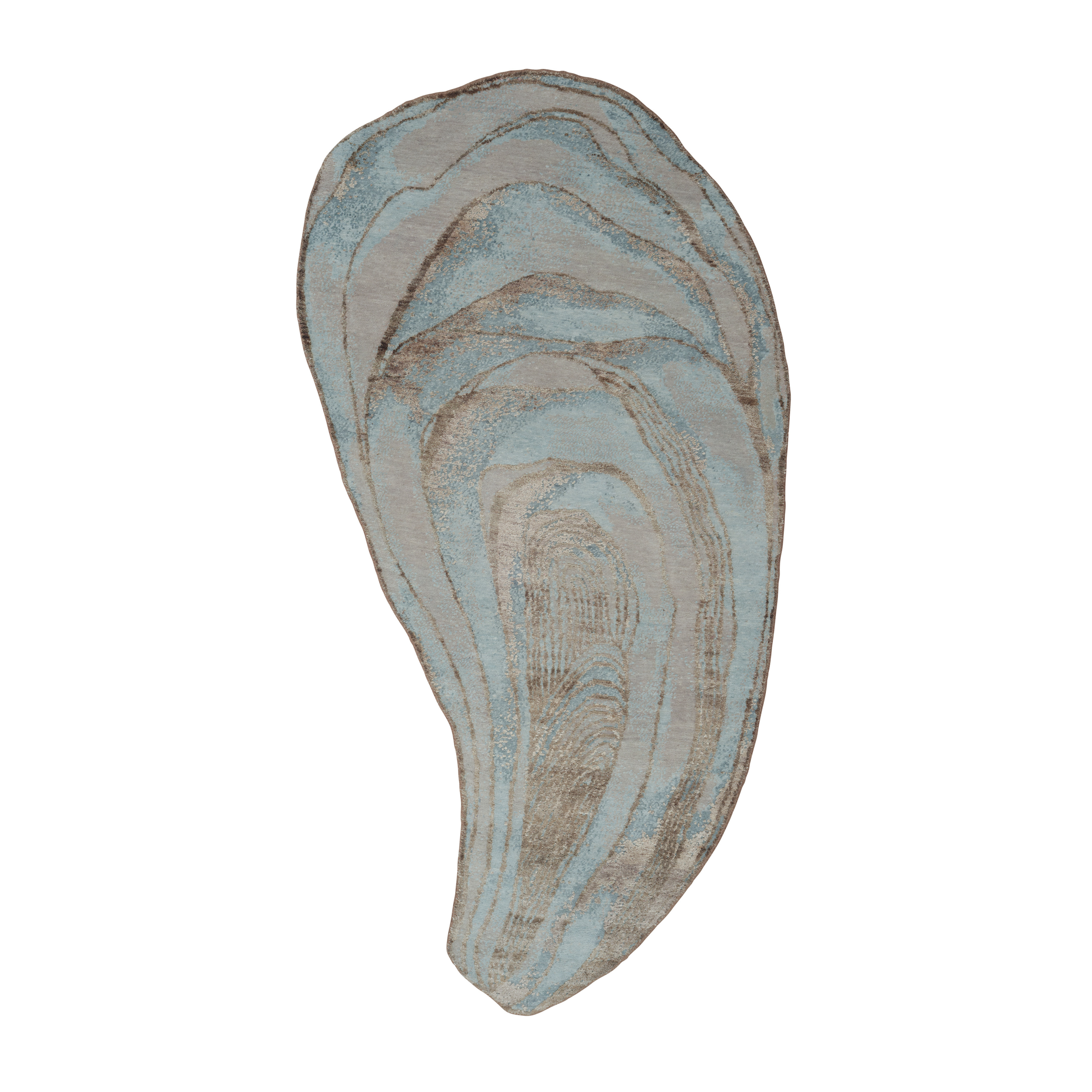 Koberec PEARL AURICLE modrý s béžovým