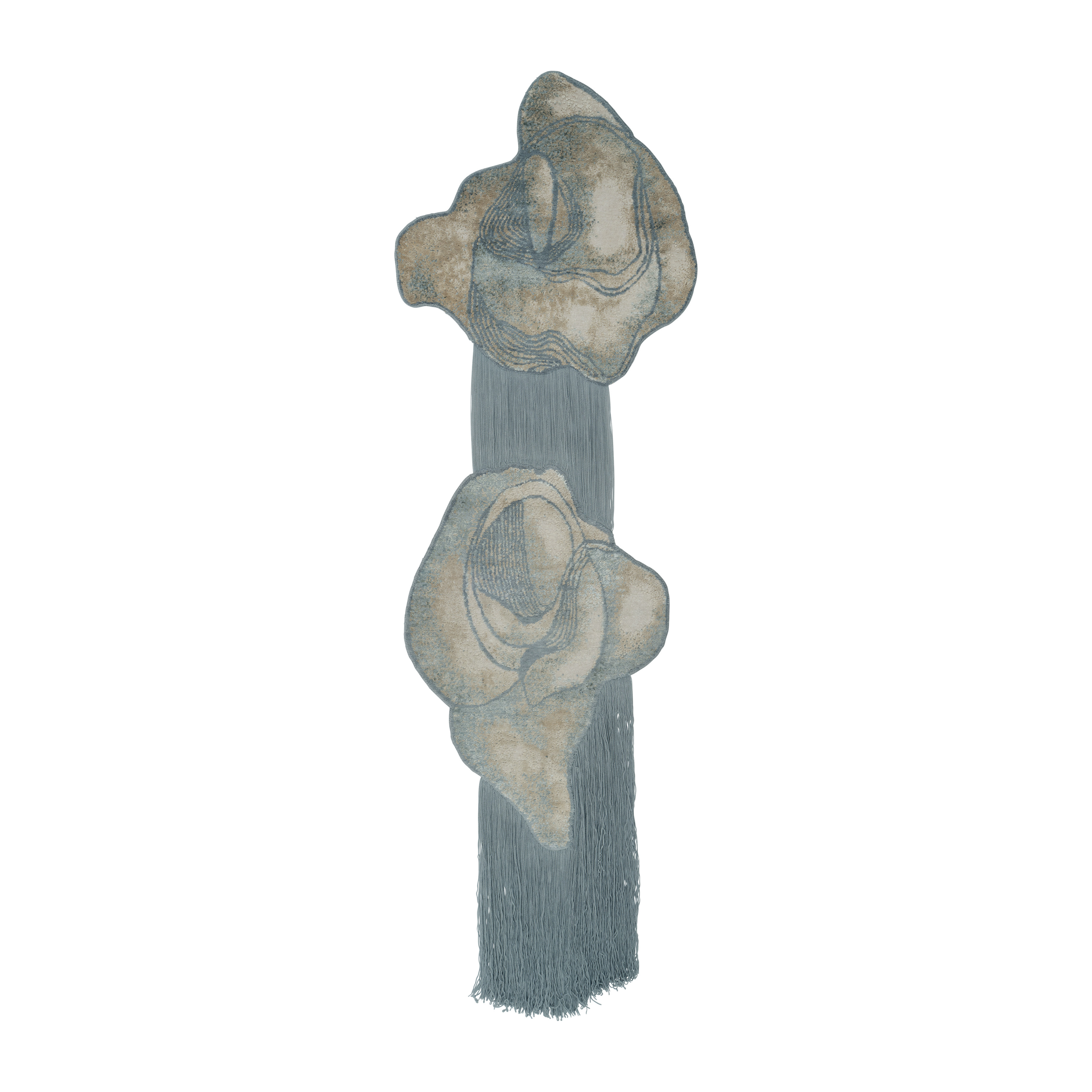 Dekoračný koberec AQUALLENCE modrý s béžovou