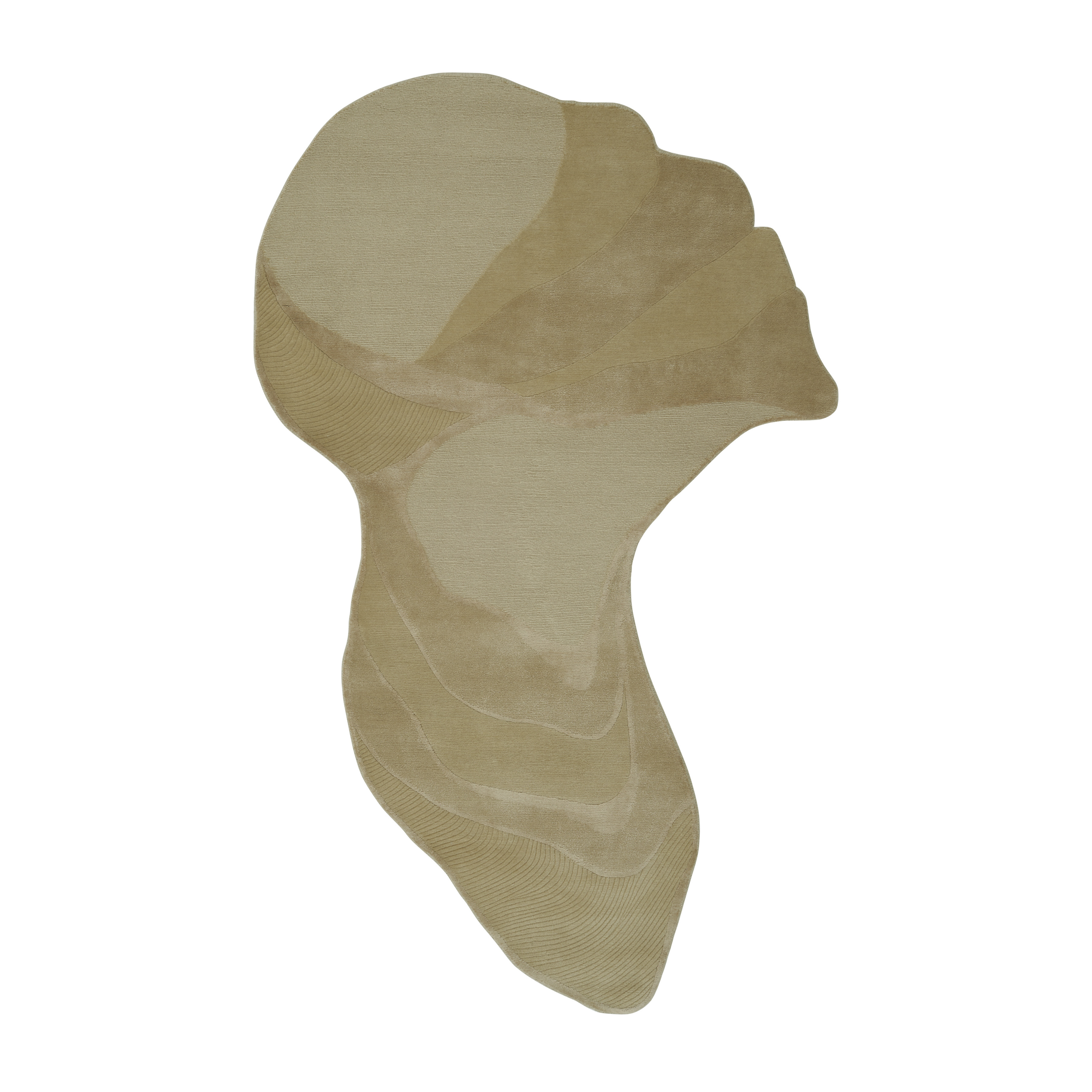 MYTHICAL CONE decorative rug mustard