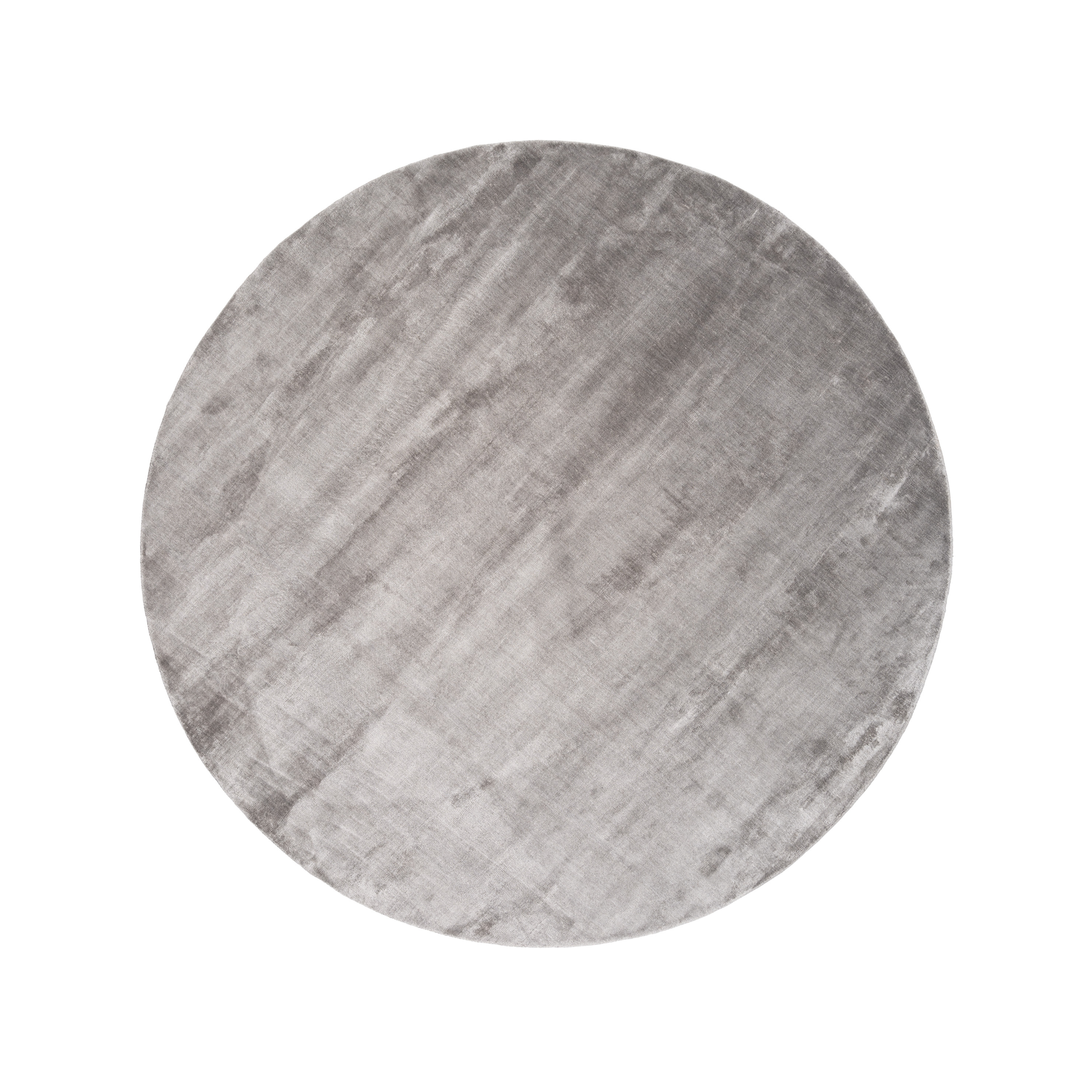 Kruhový koberec LUCENS strieborný