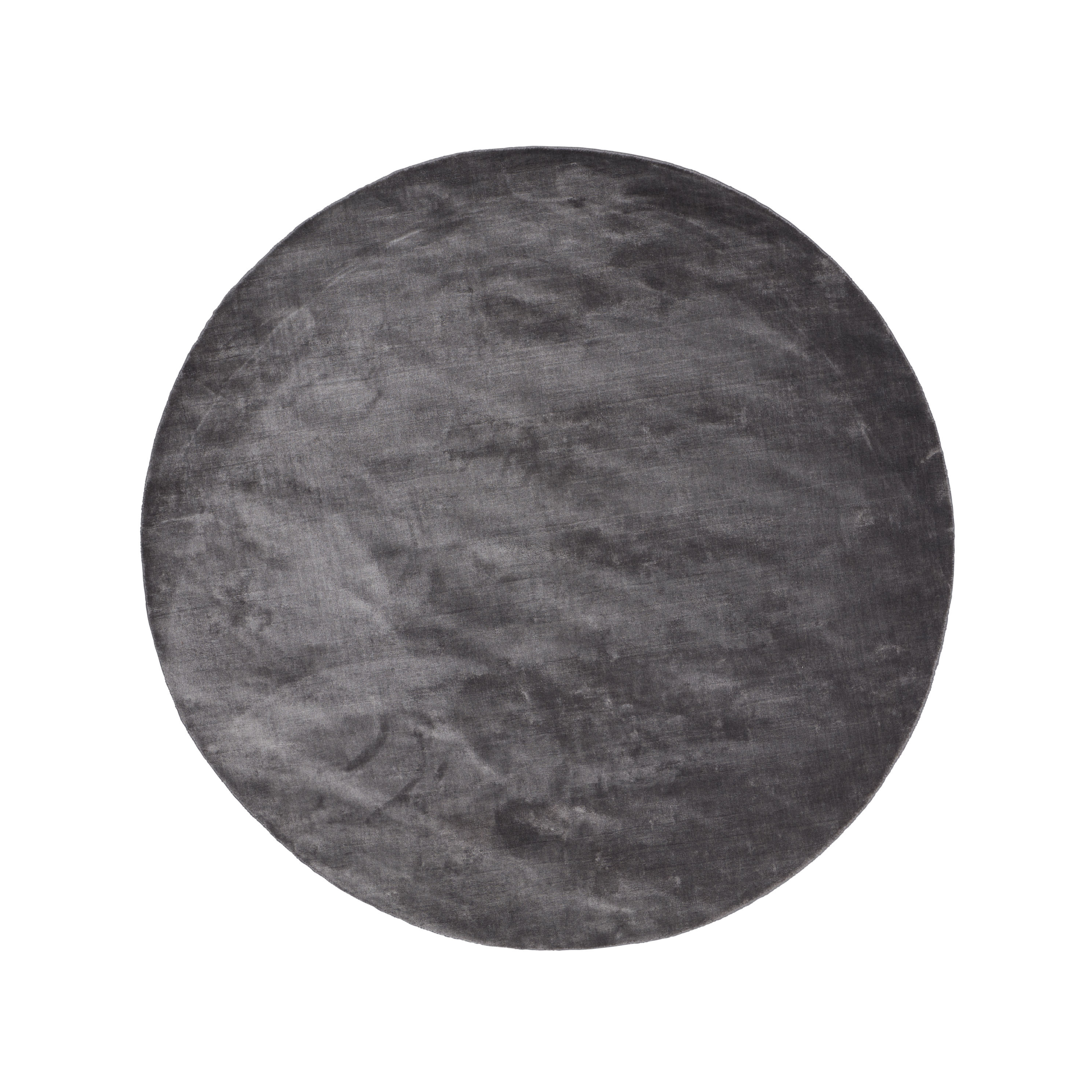 Kruhový koberec LUCENS oceľovo šedý