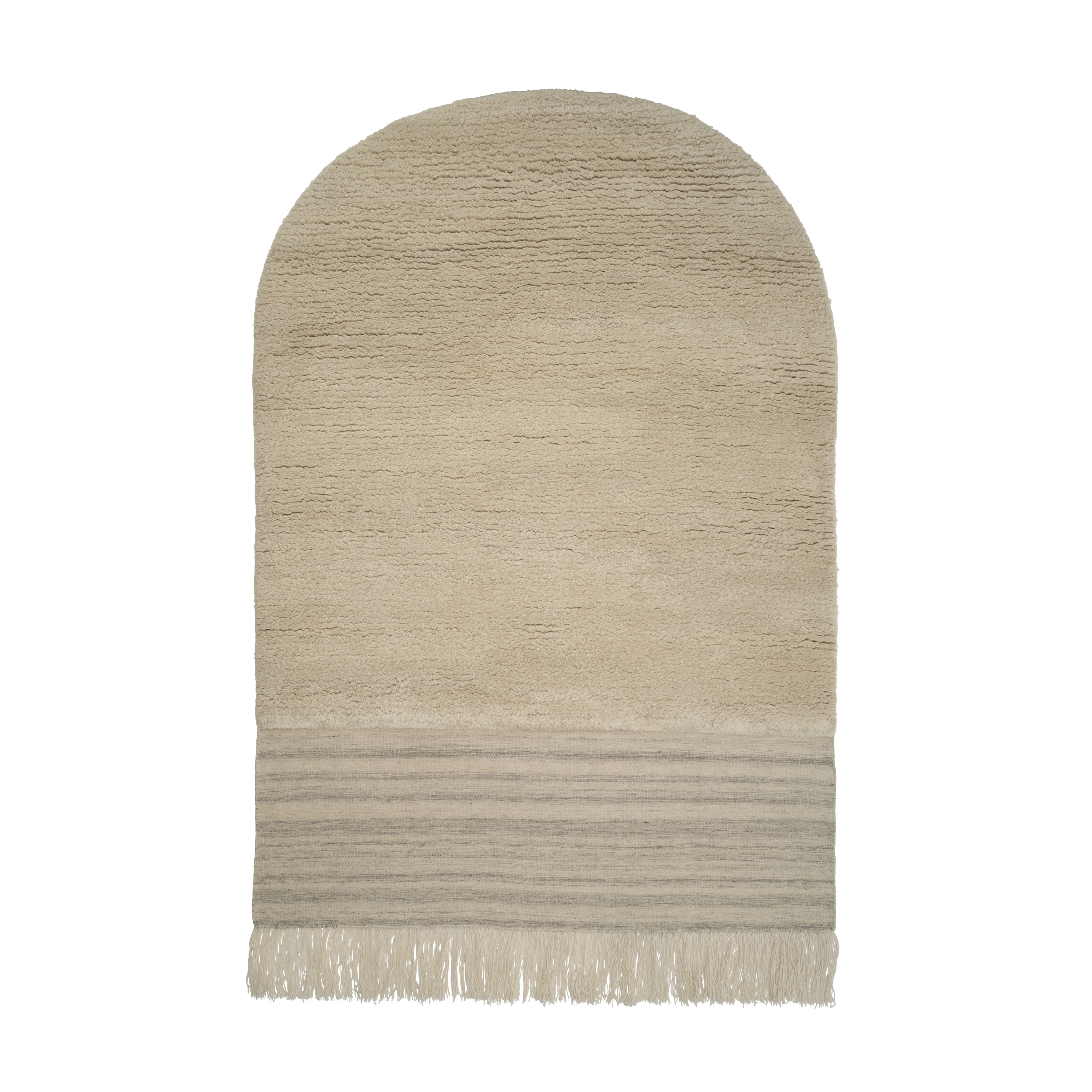 ETERNAL EYE Rug - NATURAL beige with long pile