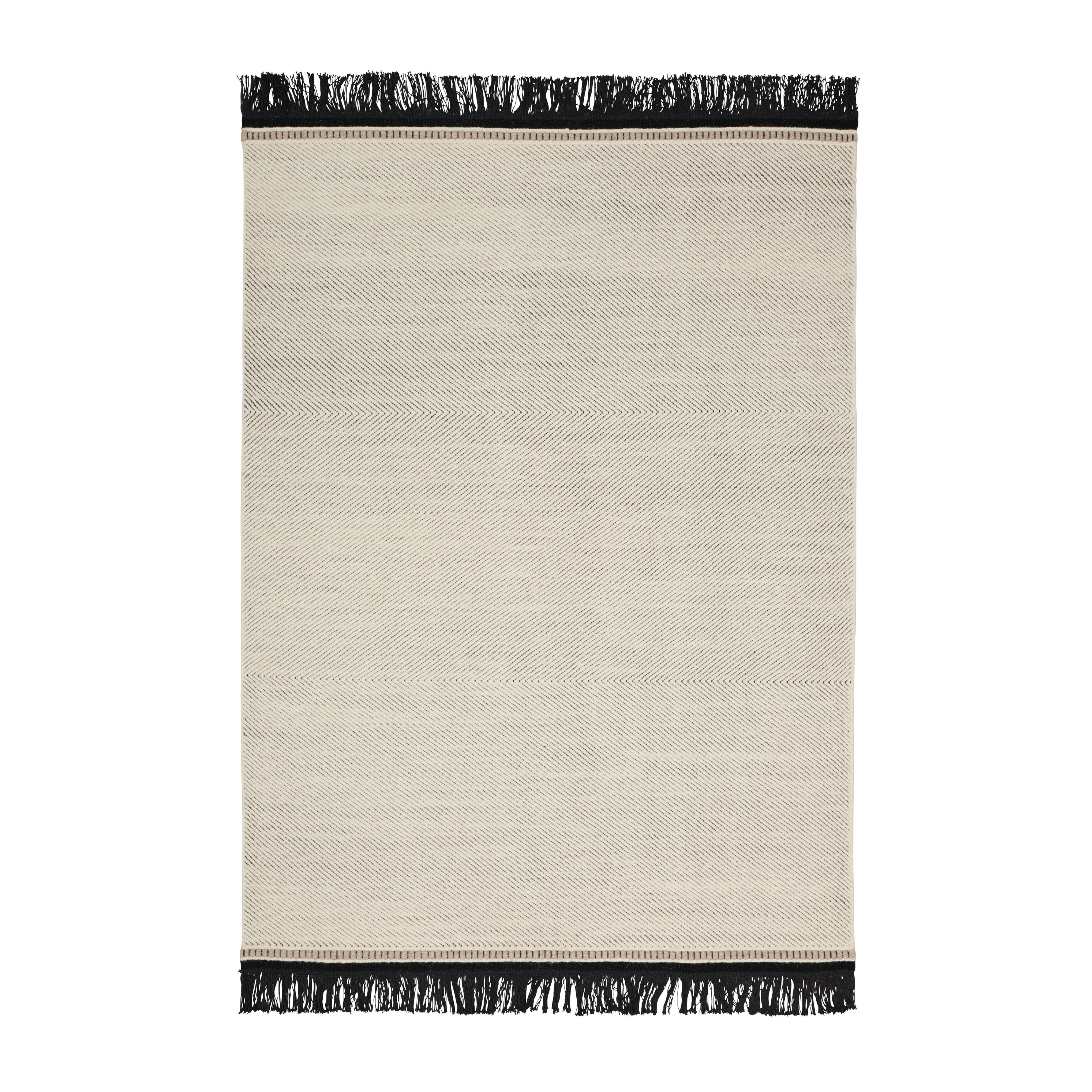 Koberec FENJA biely s čiernym