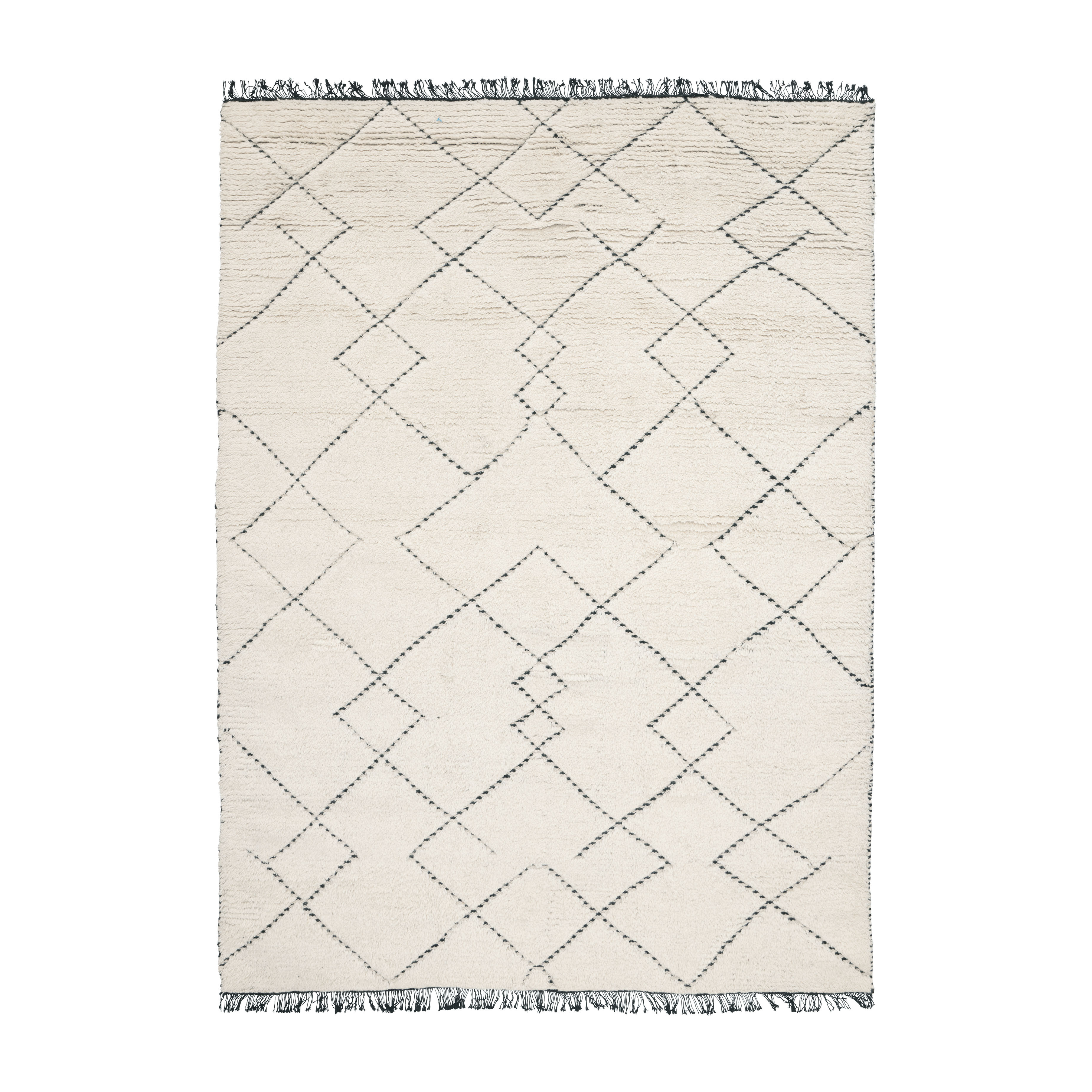 TORUN beige rug with black