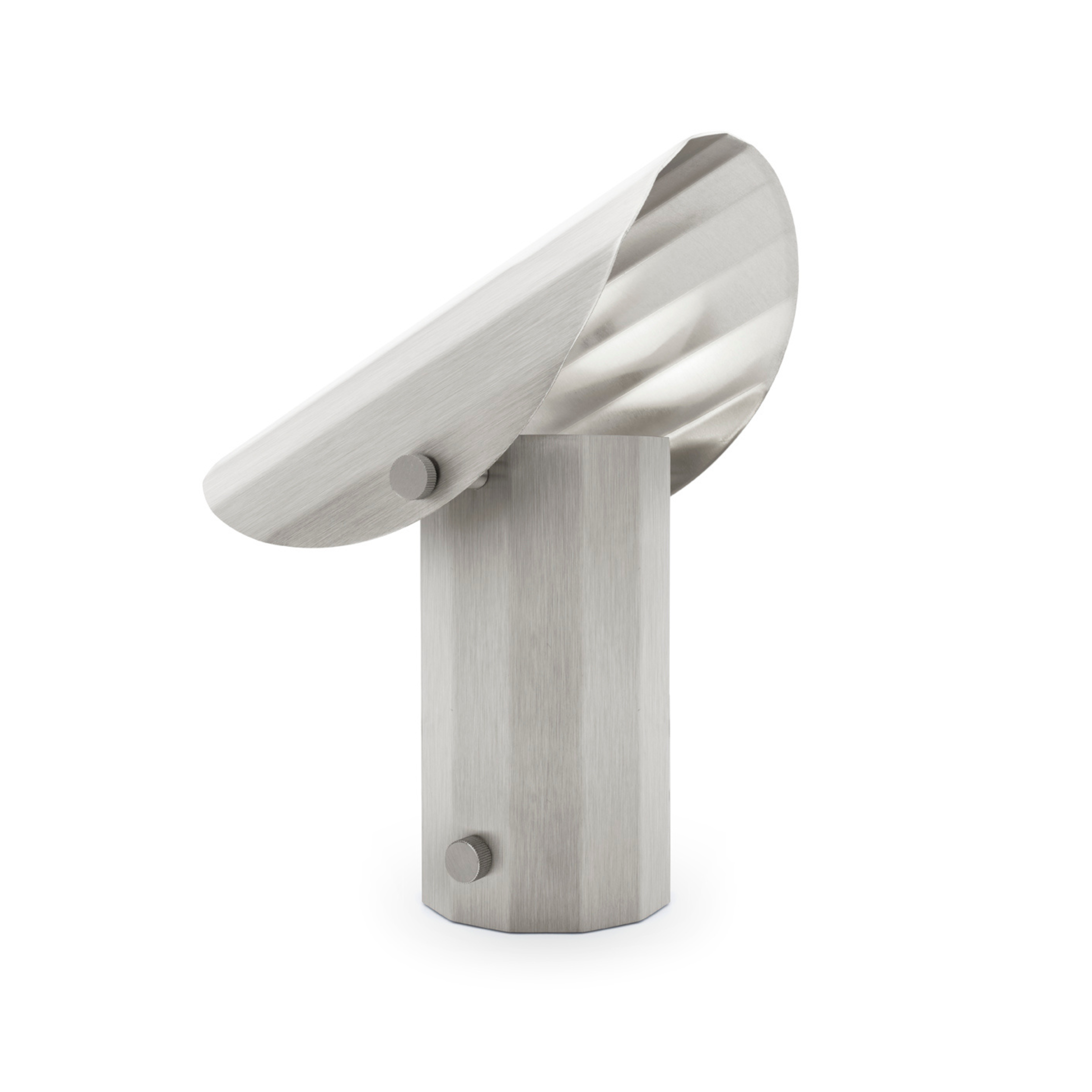 Stolná lampa APOLIN brúsená oceľ