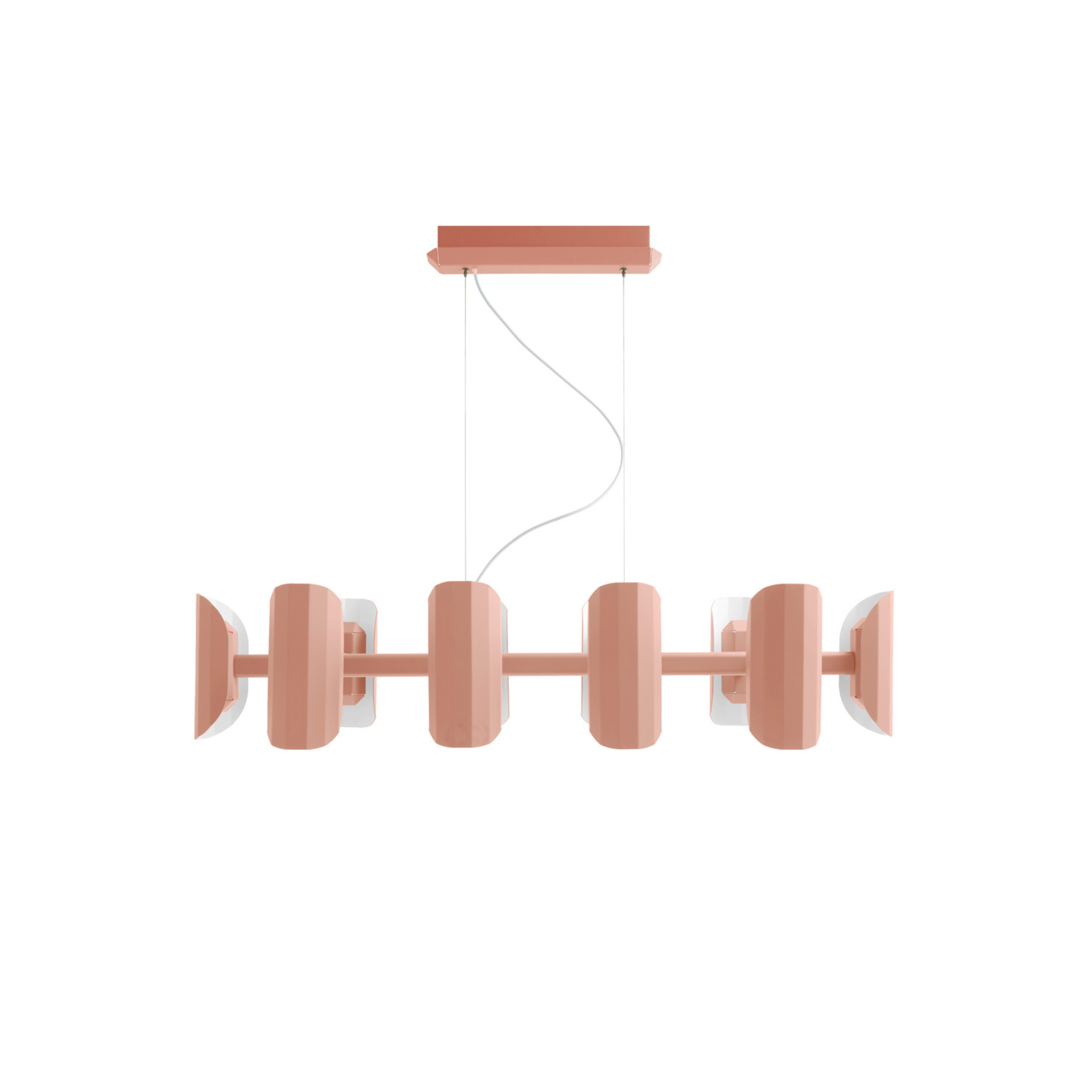 Závesná lampa s viacerými ramenami APOLIN zlomená ružová