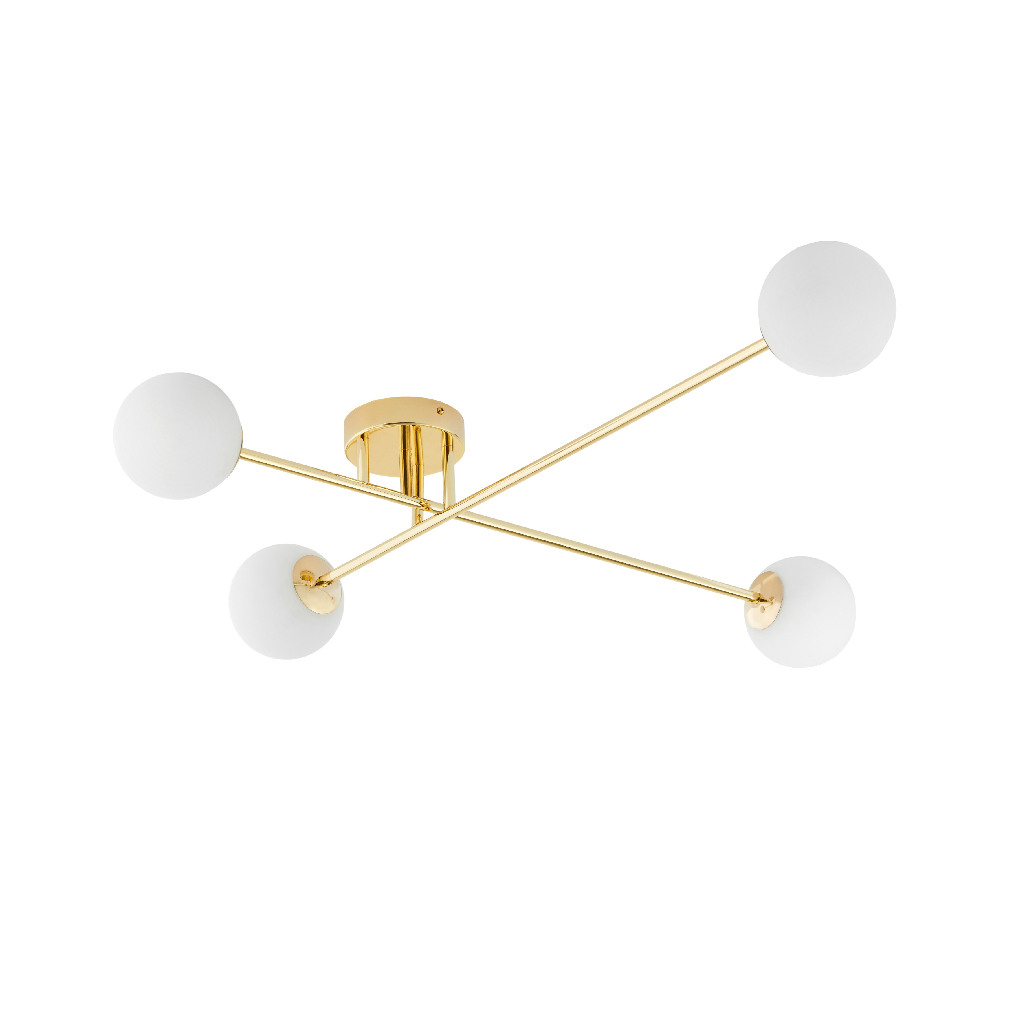 ASTRA ceiling lamp 4 gold with white shade