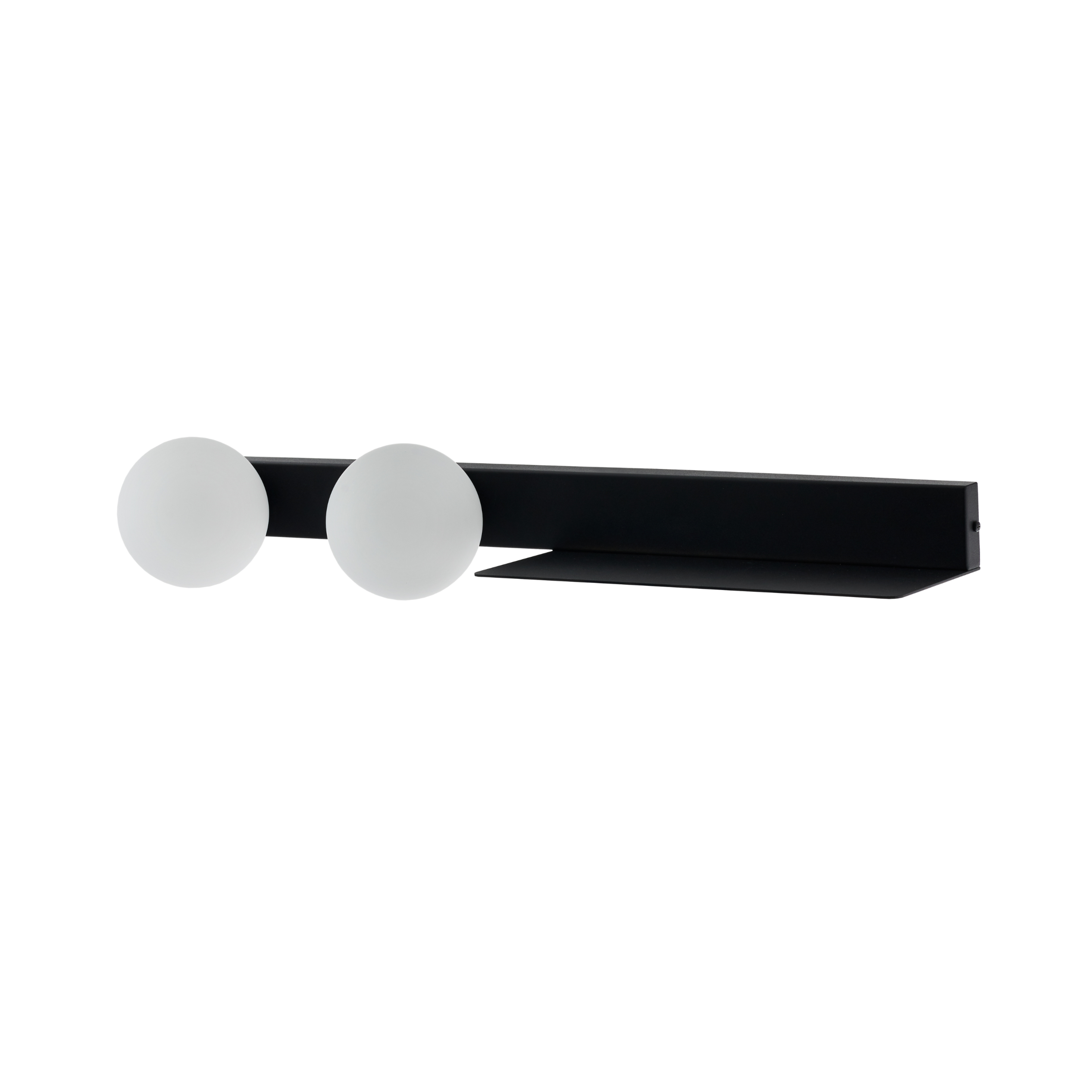 Two-Point Wall Lamp with Shelf BOTANICA DECO Black