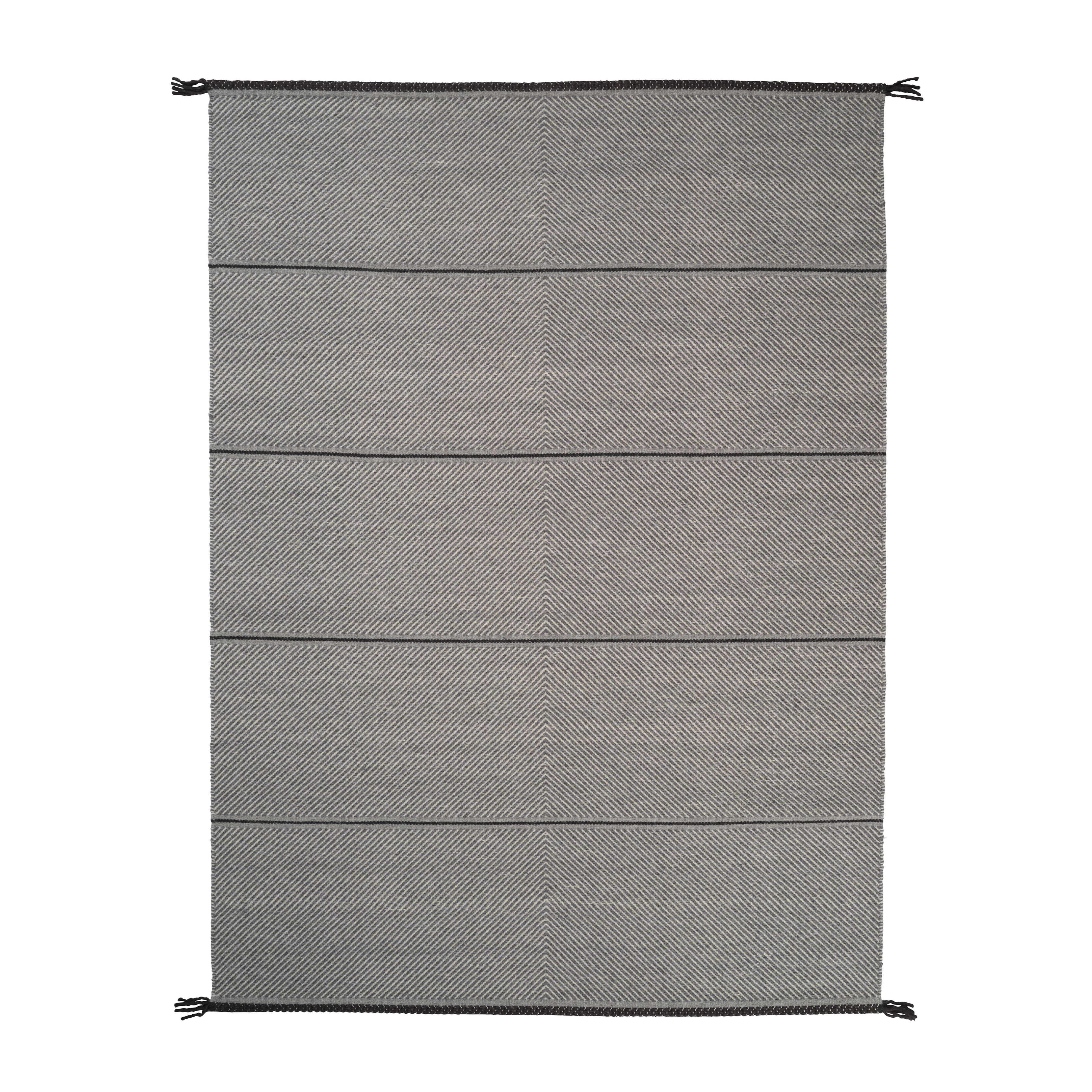 VISION WALK Gray Rug with Dark Gray