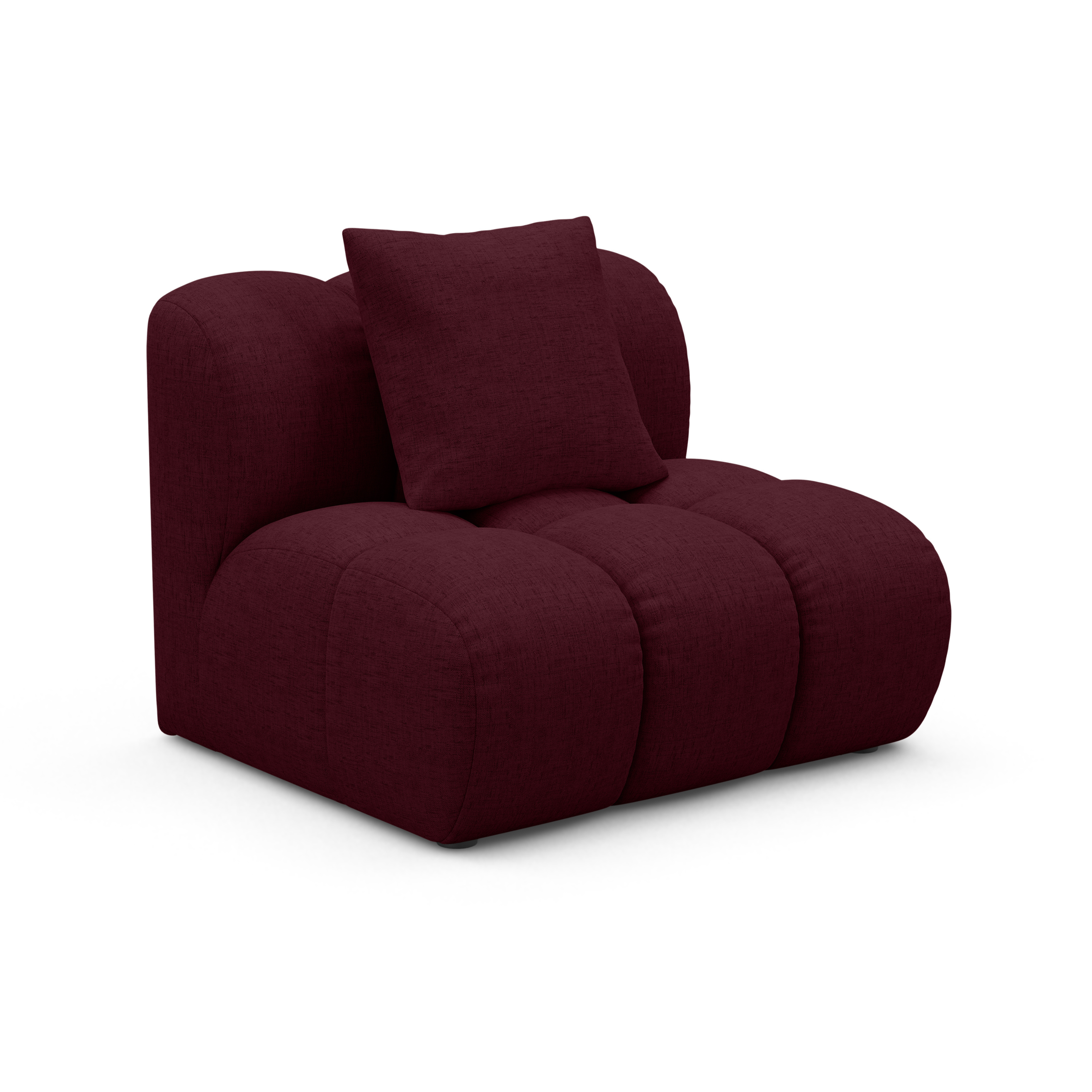 Armchair / module ASTRO burgundy chenille