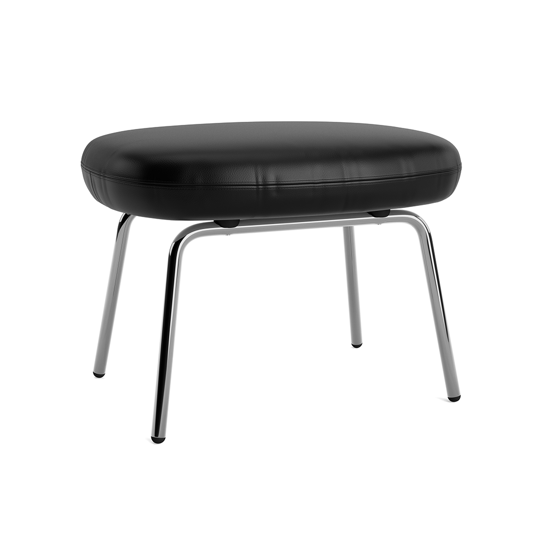 Podnožník čalúnený ERA s chrómovanou základňou