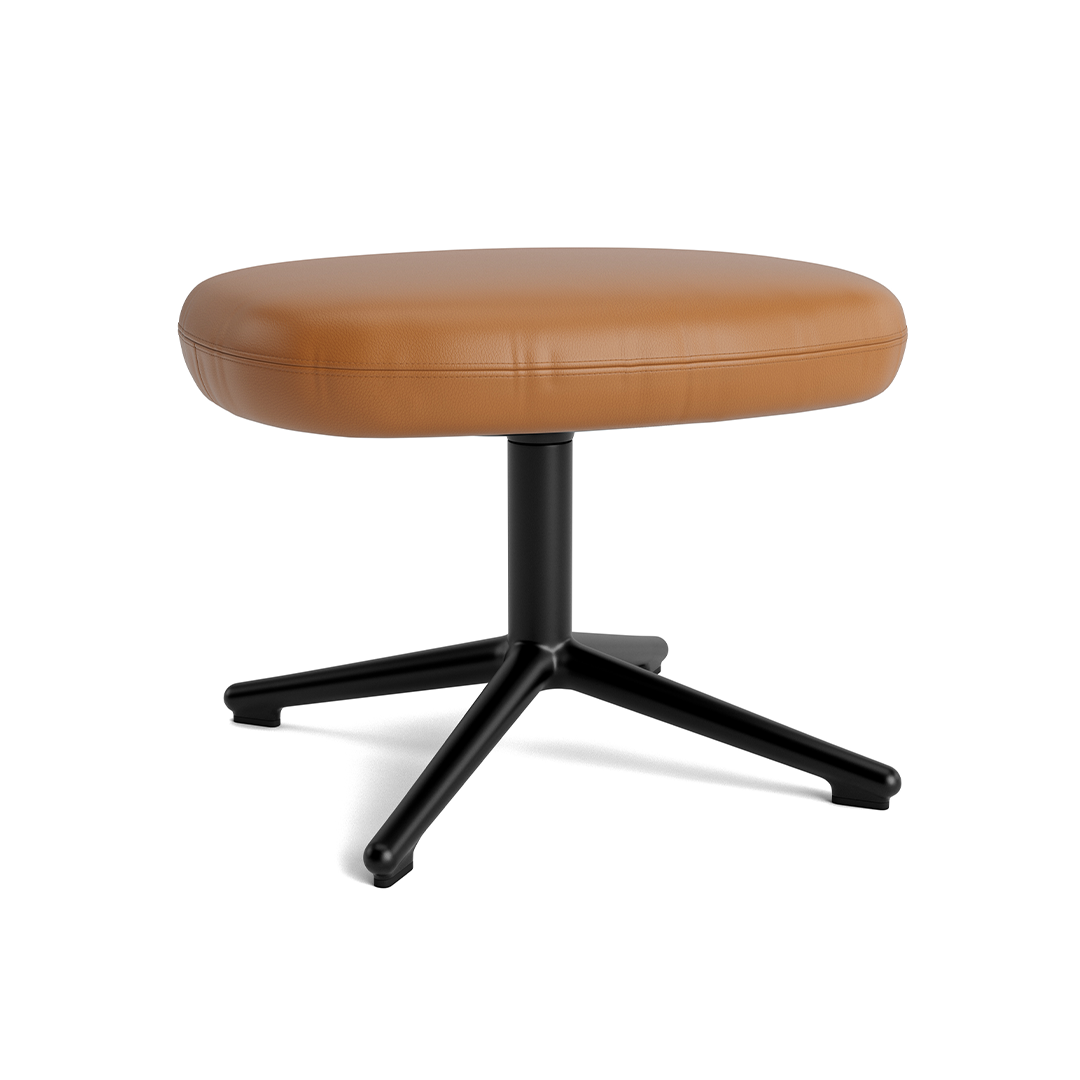 Otočný čalúnený podnožník ERA s čiernym podstavcom