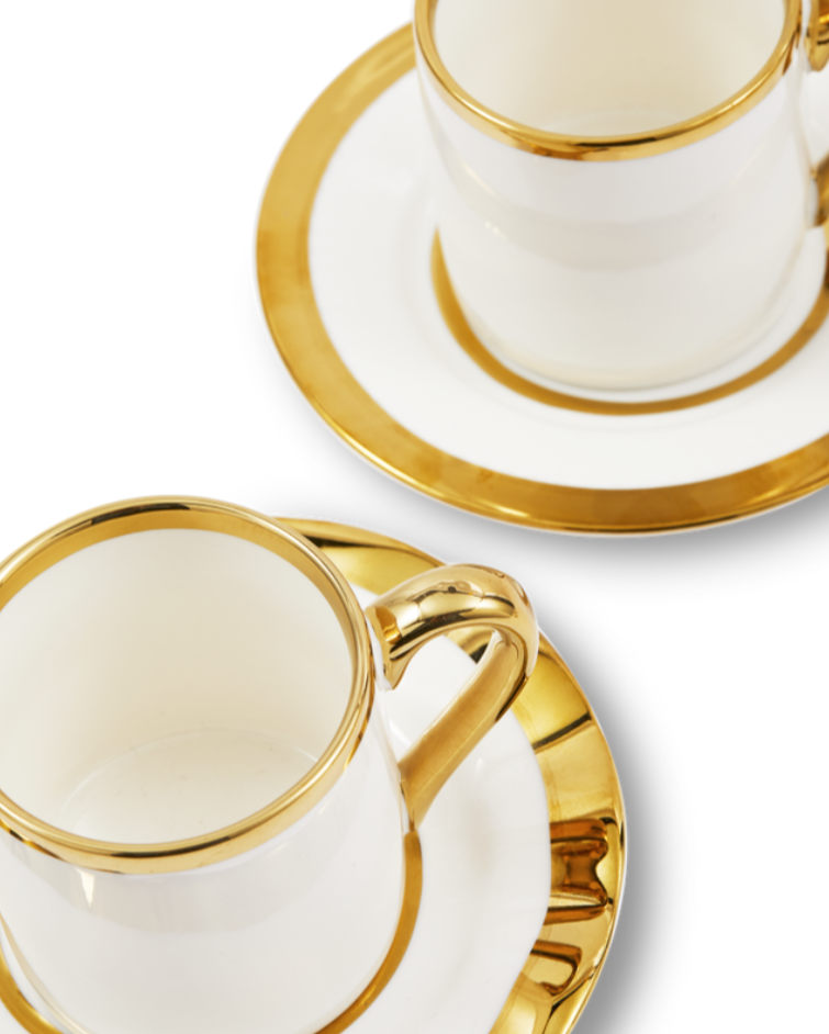 GOLDEN FINDS porcelain espresso cup set