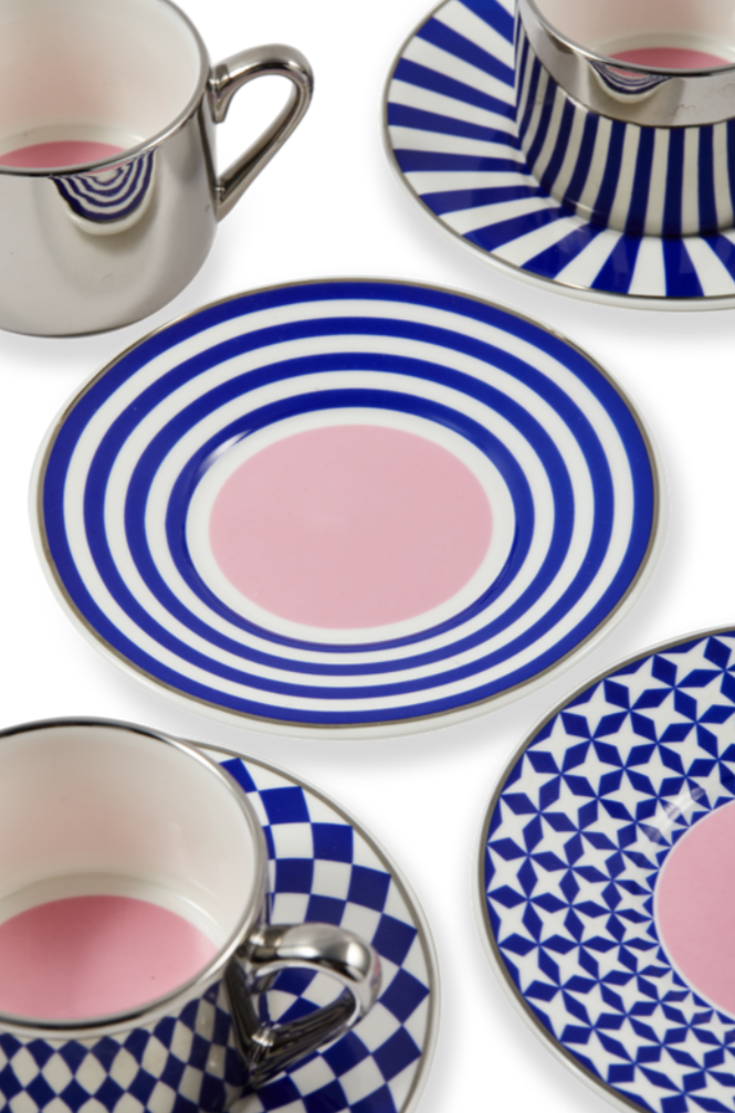 AUNTY COFFEE CUPS dark blue espresso cup set