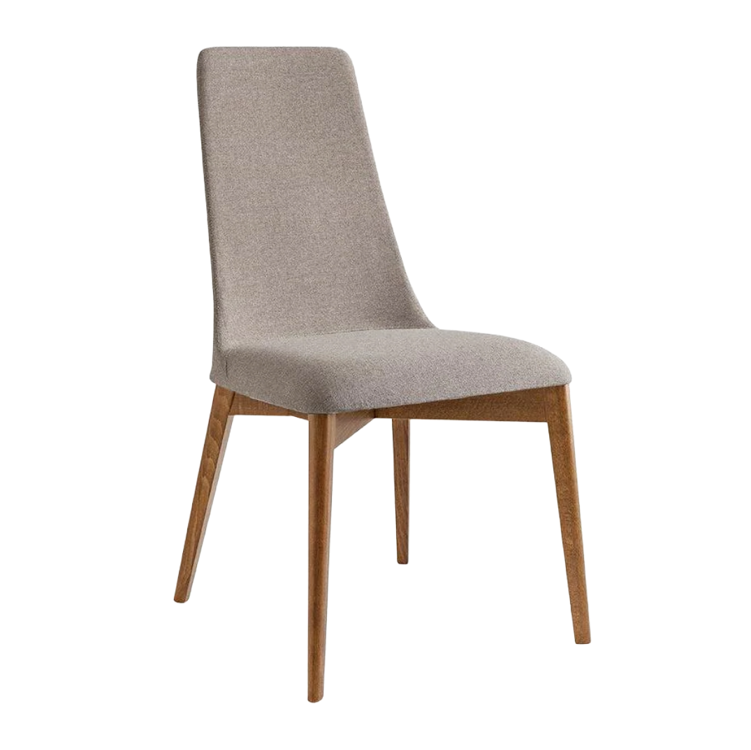 Upholstered ETOILE Chair with Walnut Base