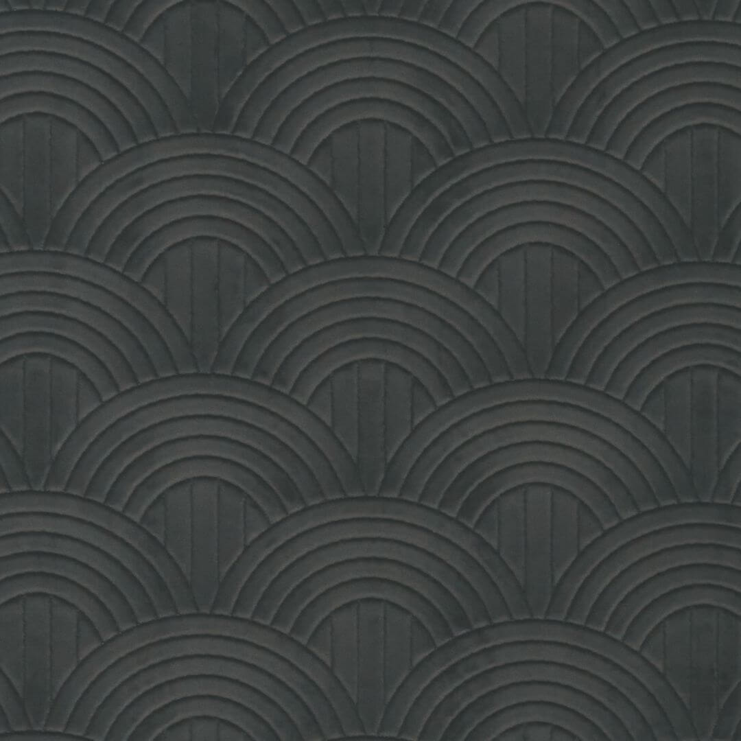 Textile structural wallpaper with a geometric arch pattern VOLUTIS - ANTHRACITE