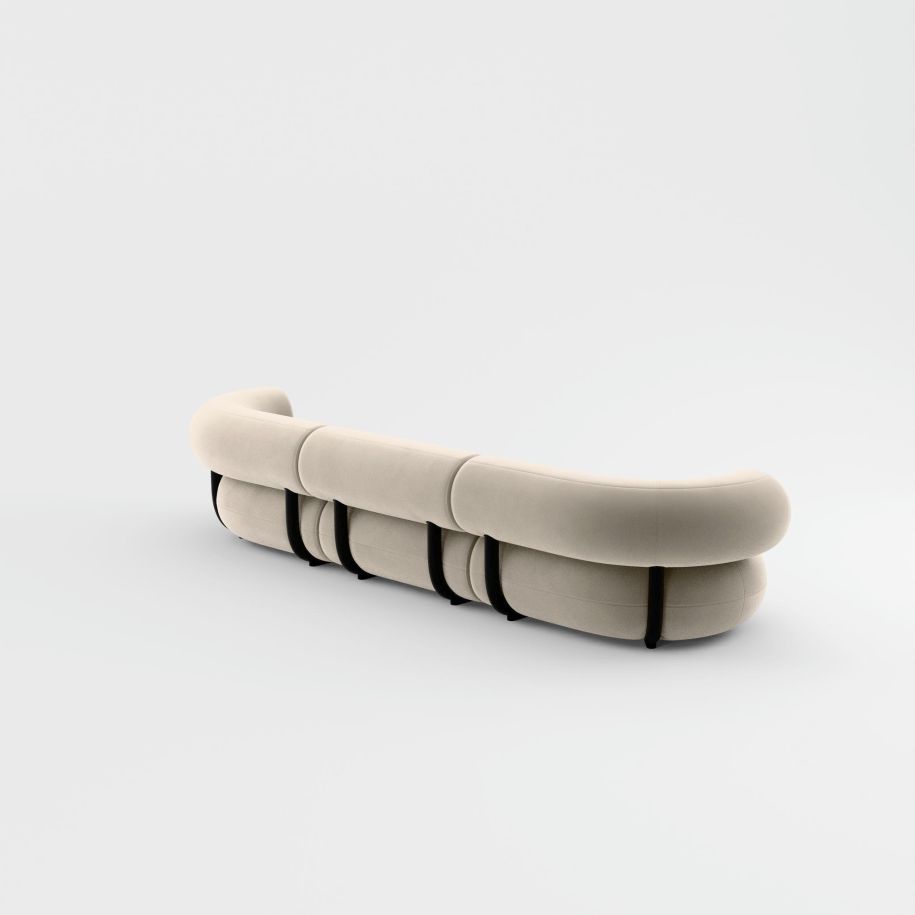3-module sofa upholstered