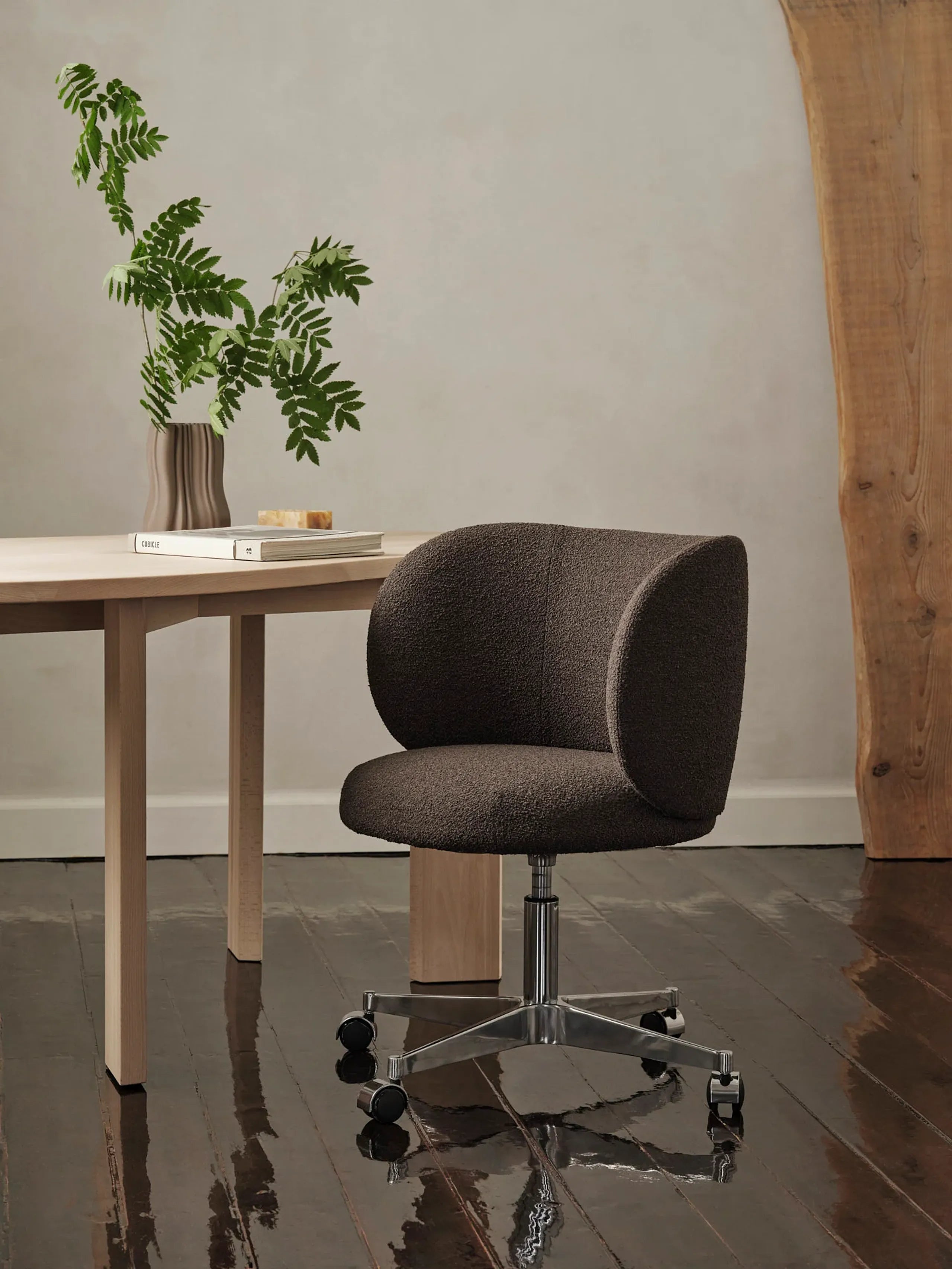 RICO Louisiana Office Chair with Armrests Black with Sand