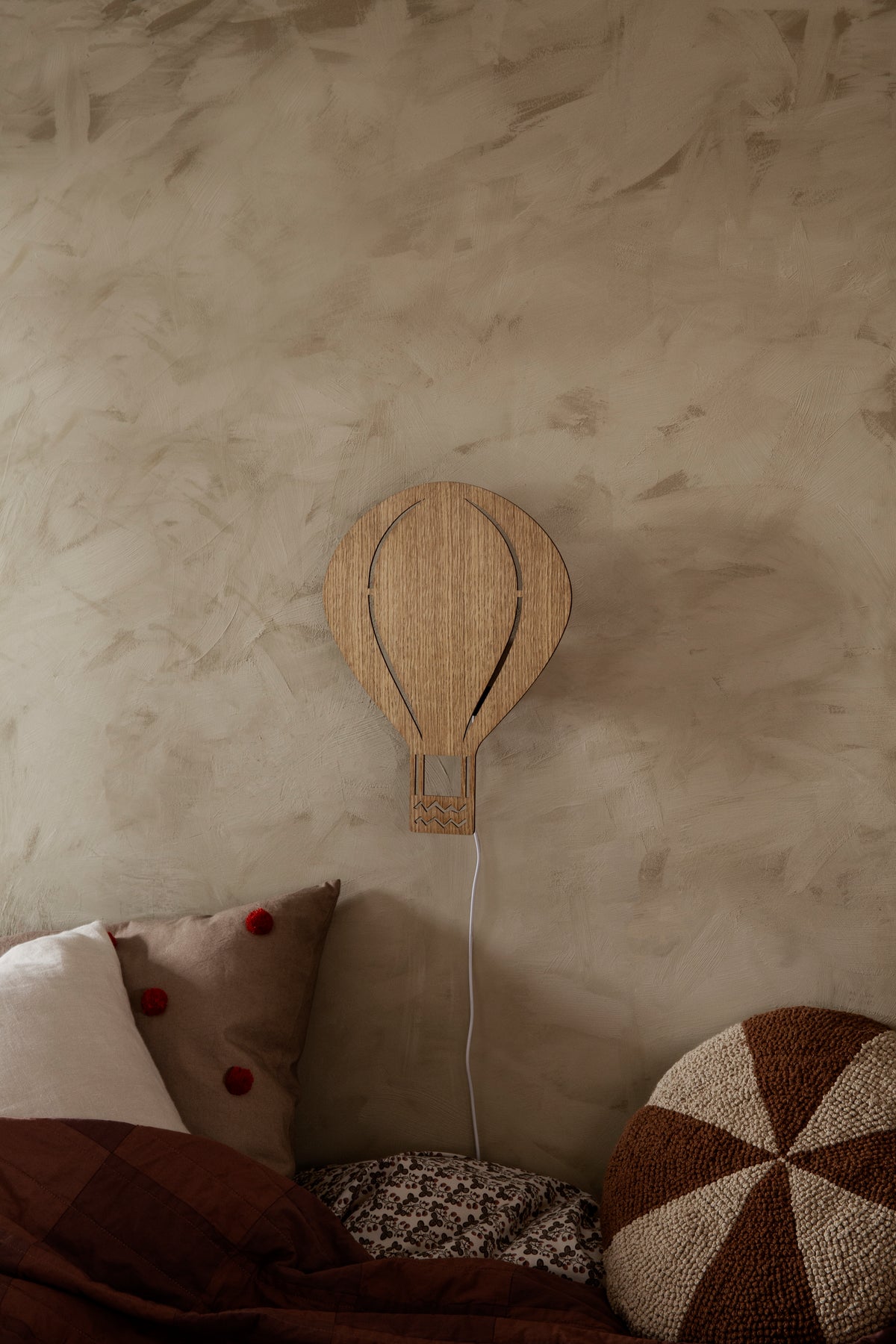 Nástenná lampa AIR BALLOON dymový dub