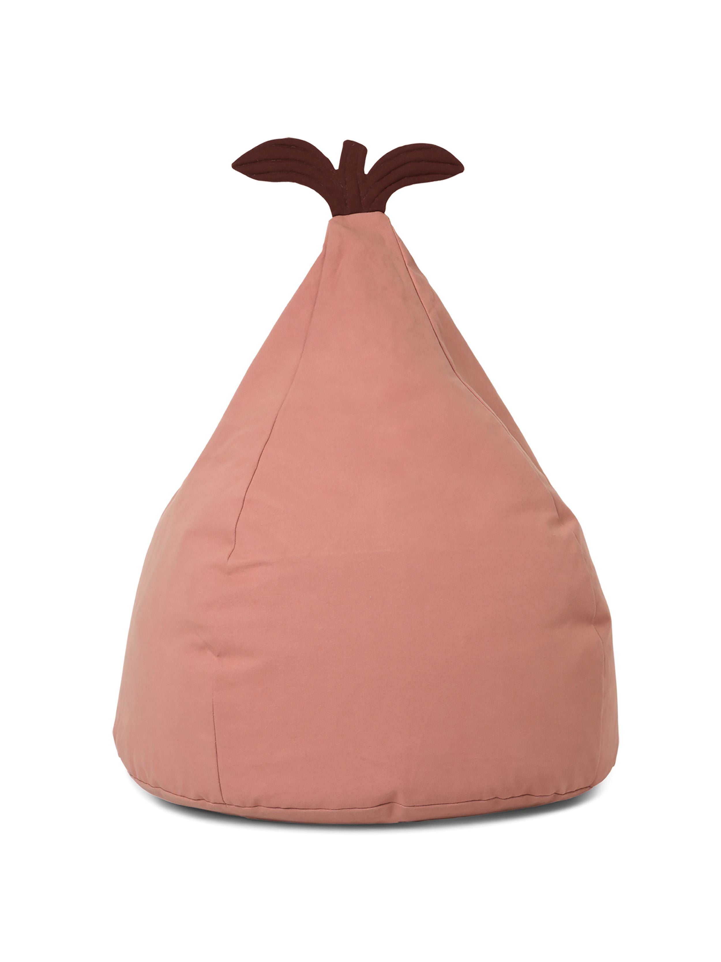 Puf PEAR svetloružový s hnedým