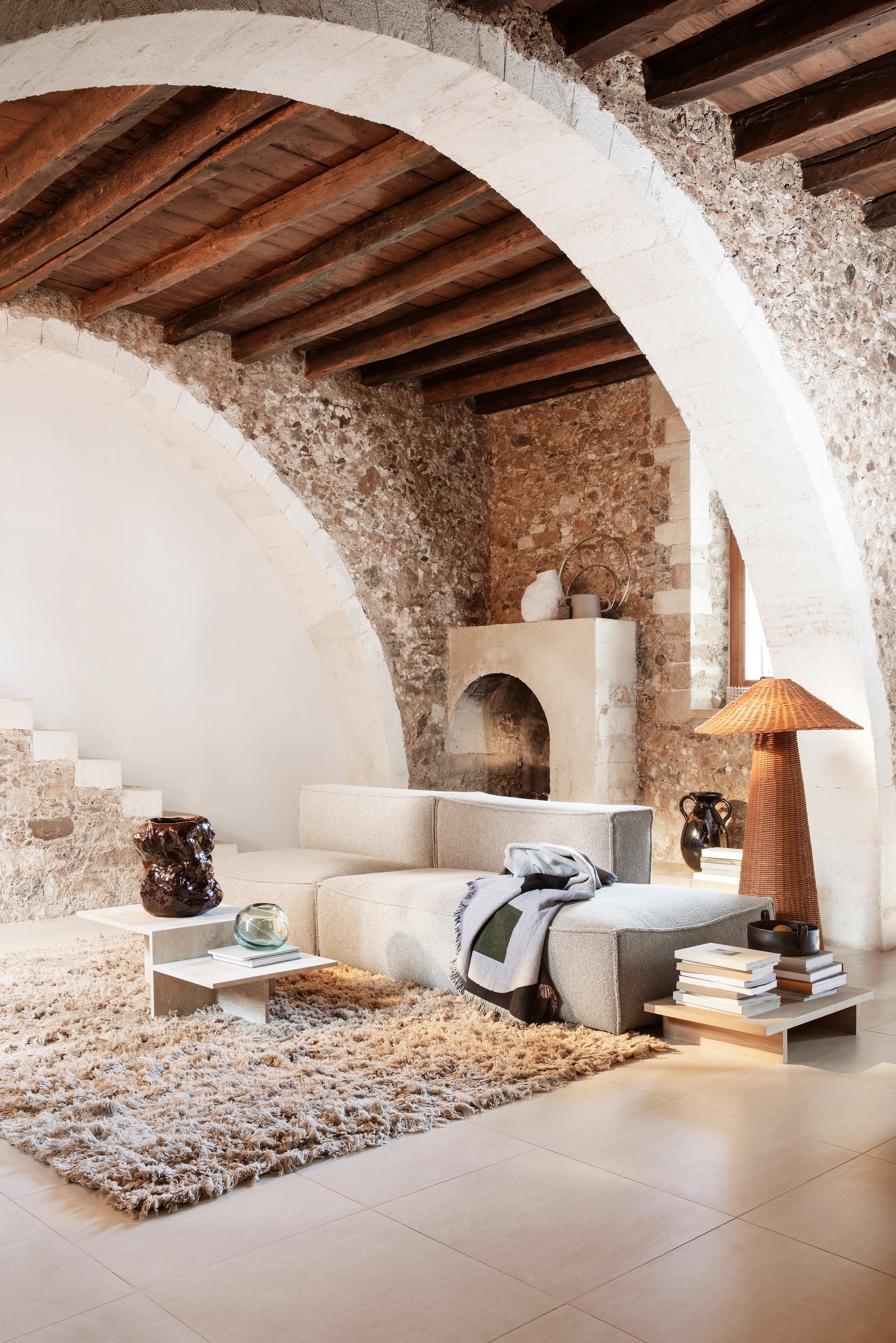 Koberec MEADOW svetlo pieskový s dlhým vlasom