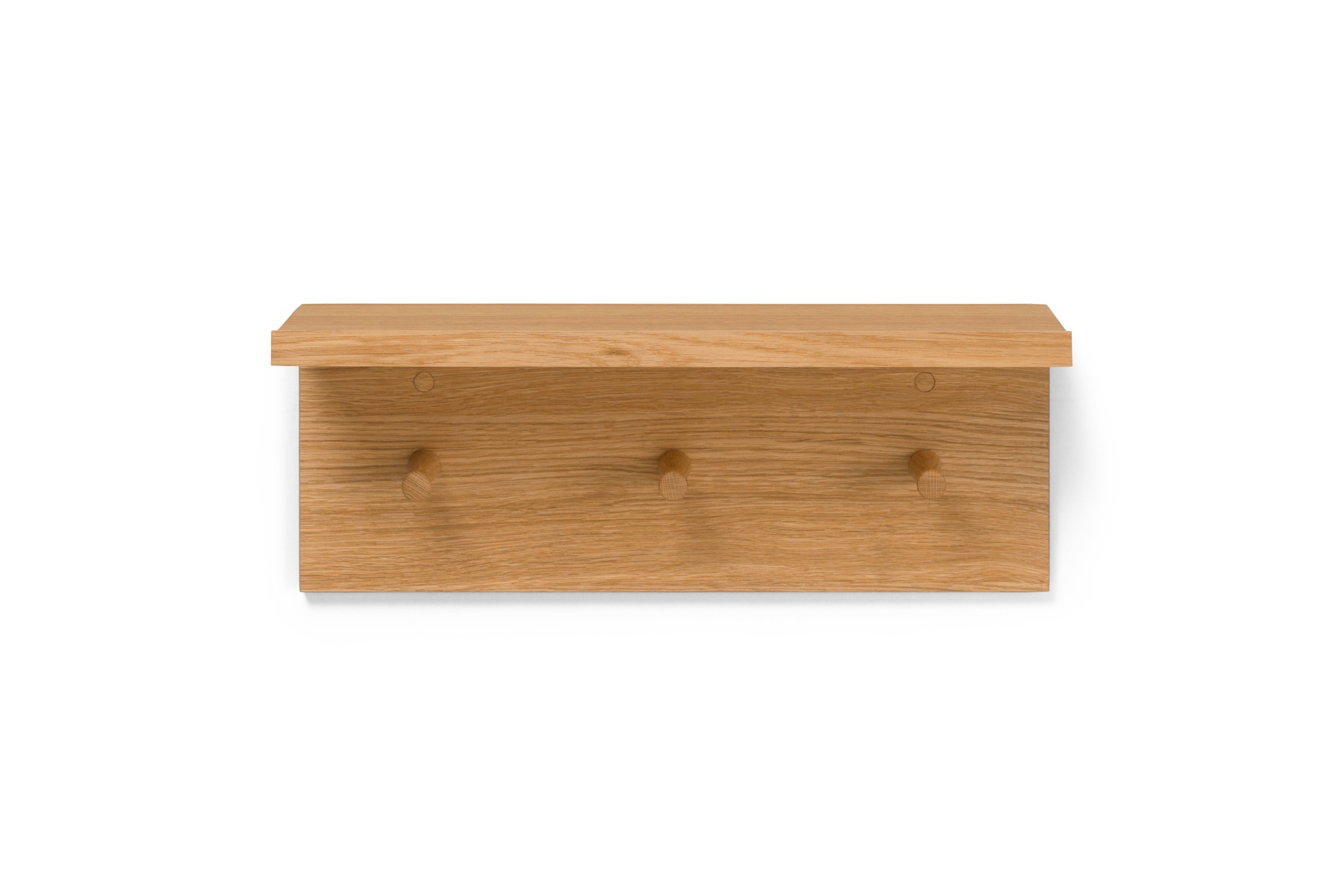 PLACE RACK coat rack with shelf, oiled oak veneer