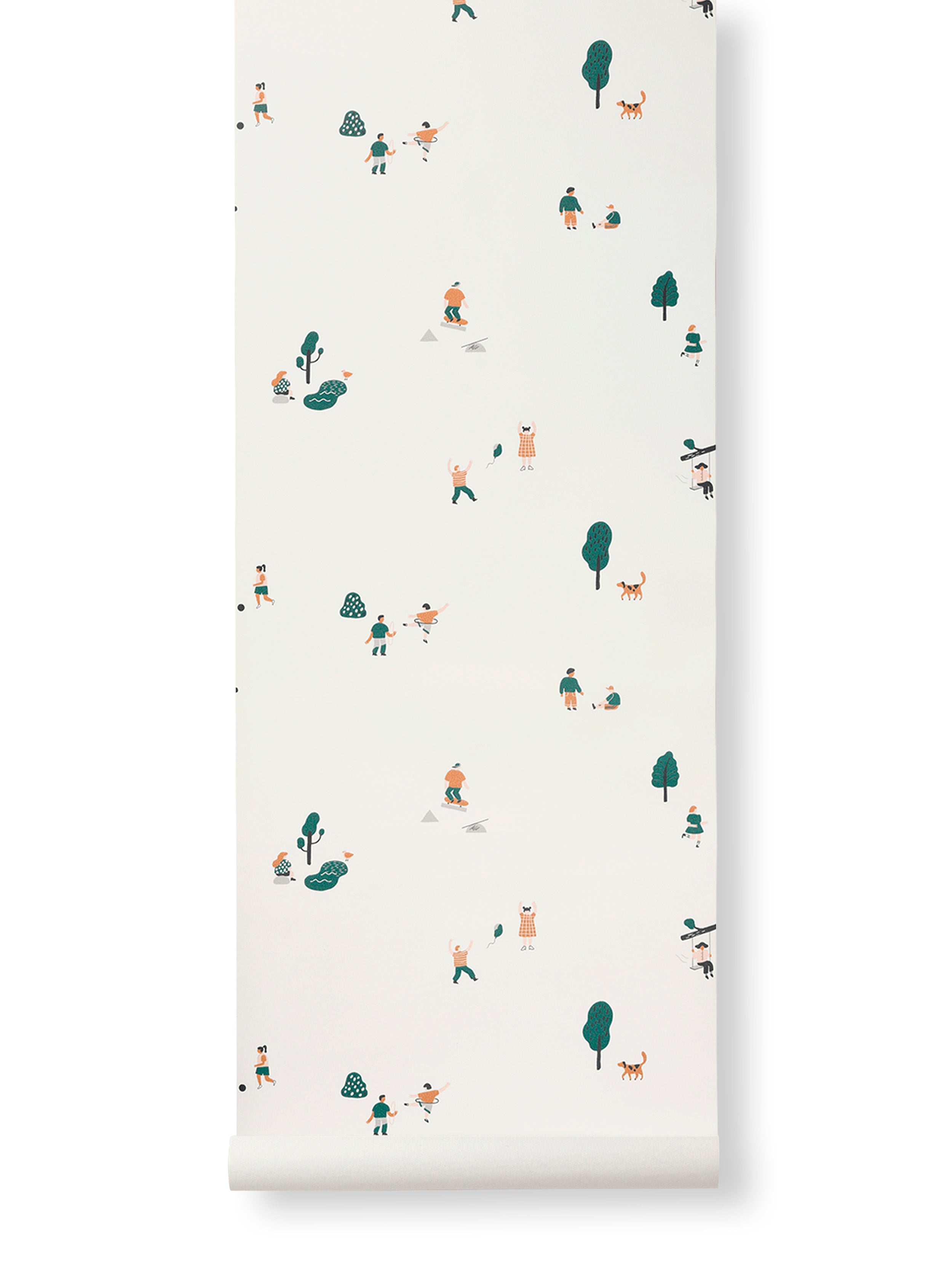 THE PARK wallpaper in broken white