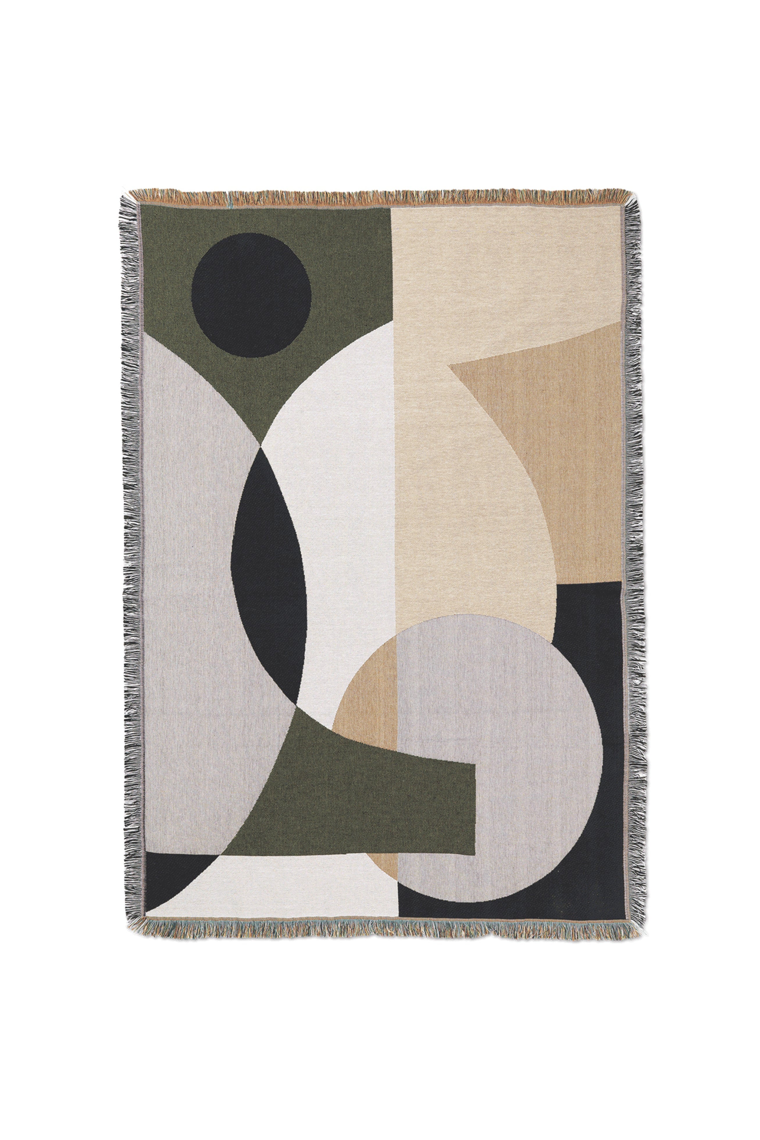 Entire Tapestry Bedspread in Beige with Olive