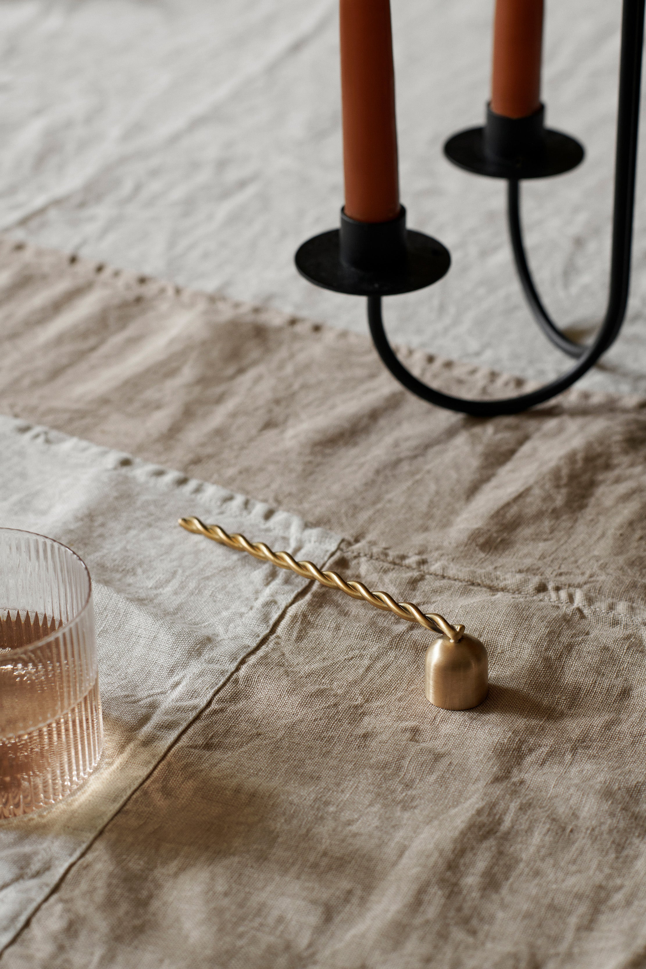 TWIST Candle Holder Brass